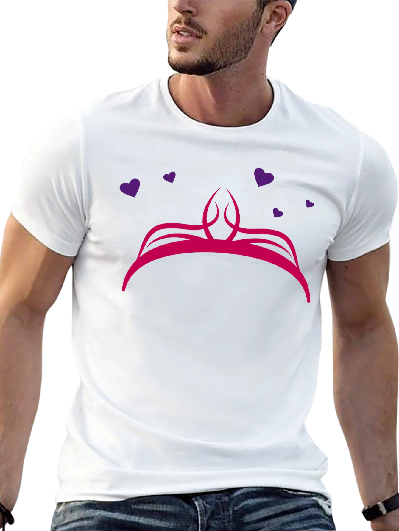 Princess Crown Graphic Tee - Cute Novelty Shirt
