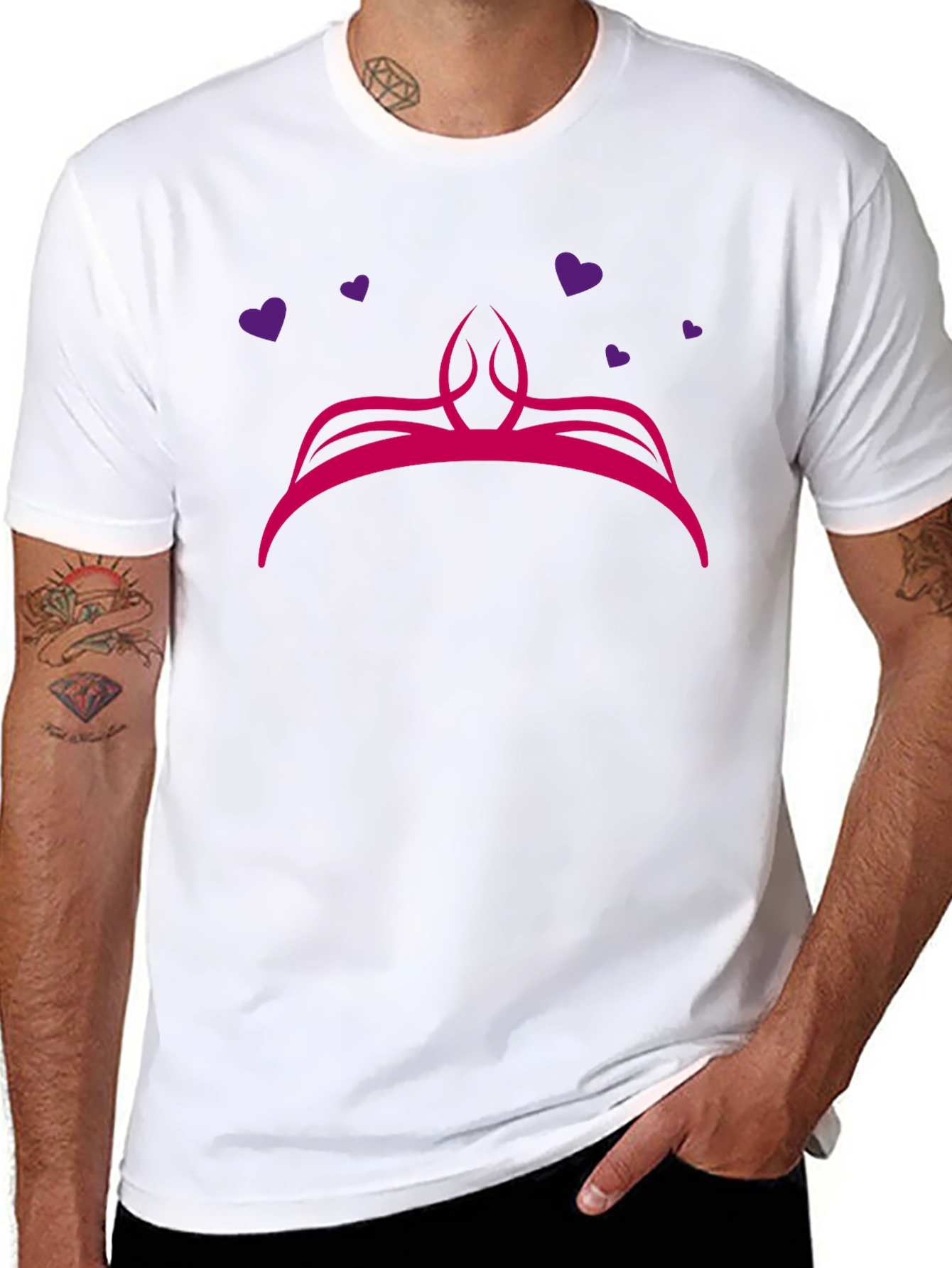 Princess Crown Graphic Tee - Cute Novelty Shirt