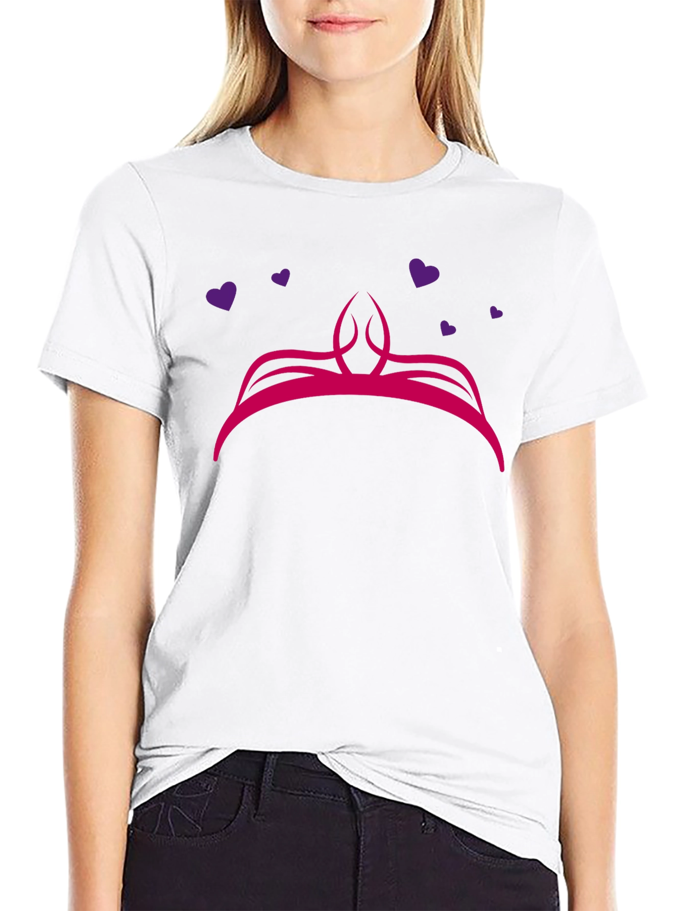 Princess Crown Graphic Tee - Cute Novelty Shirt
