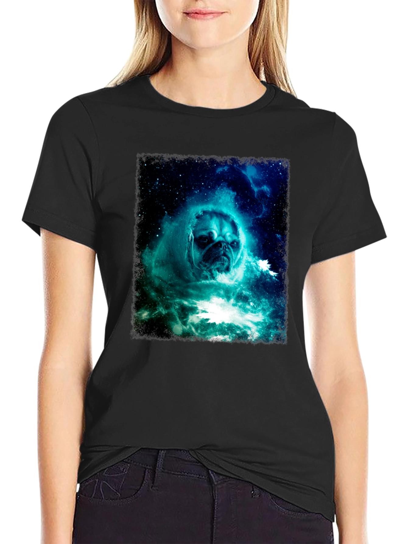Cosmic Pug Graphic T-Shirt