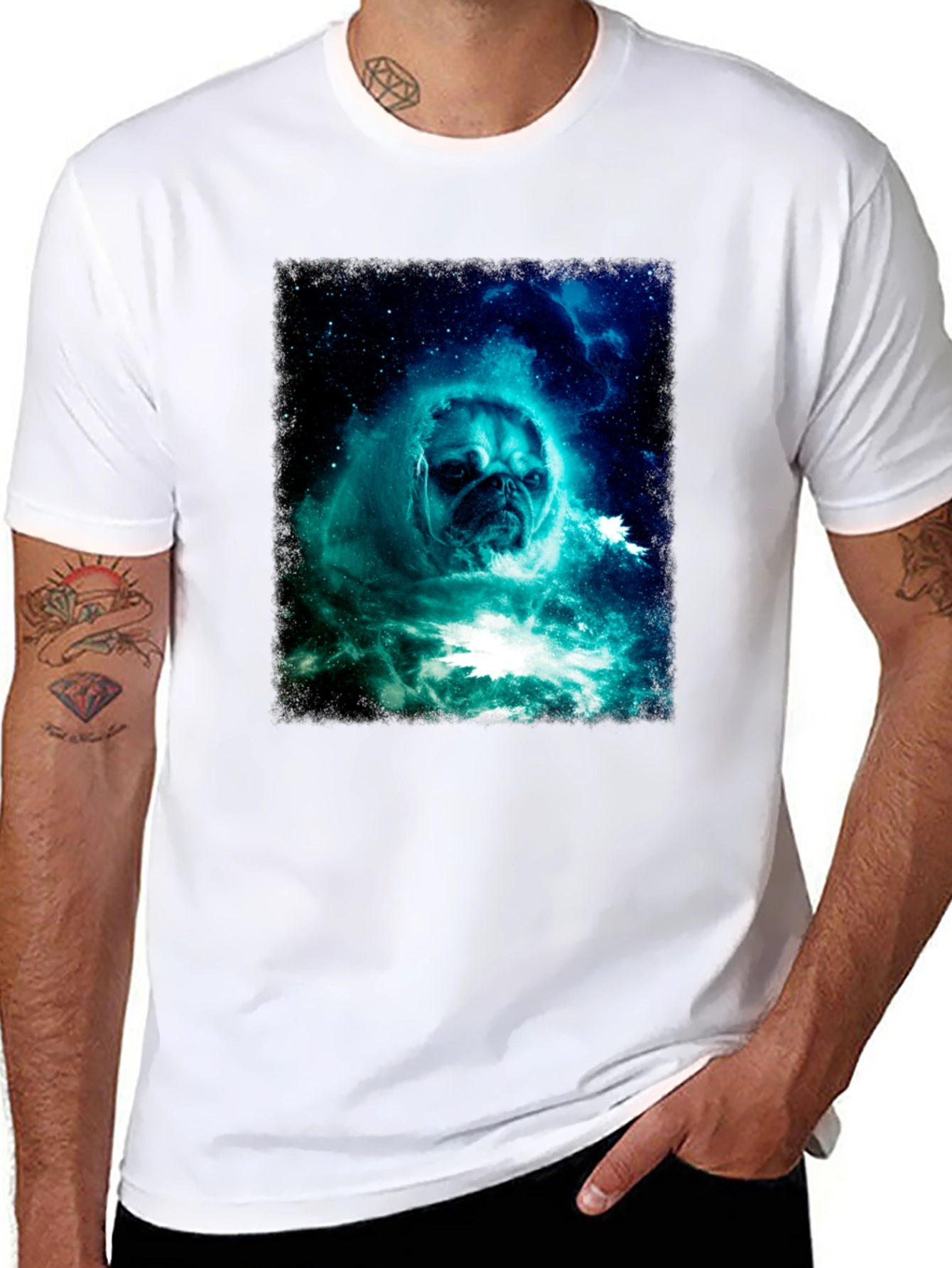 Cosmic Pug Graphic T-Shirt