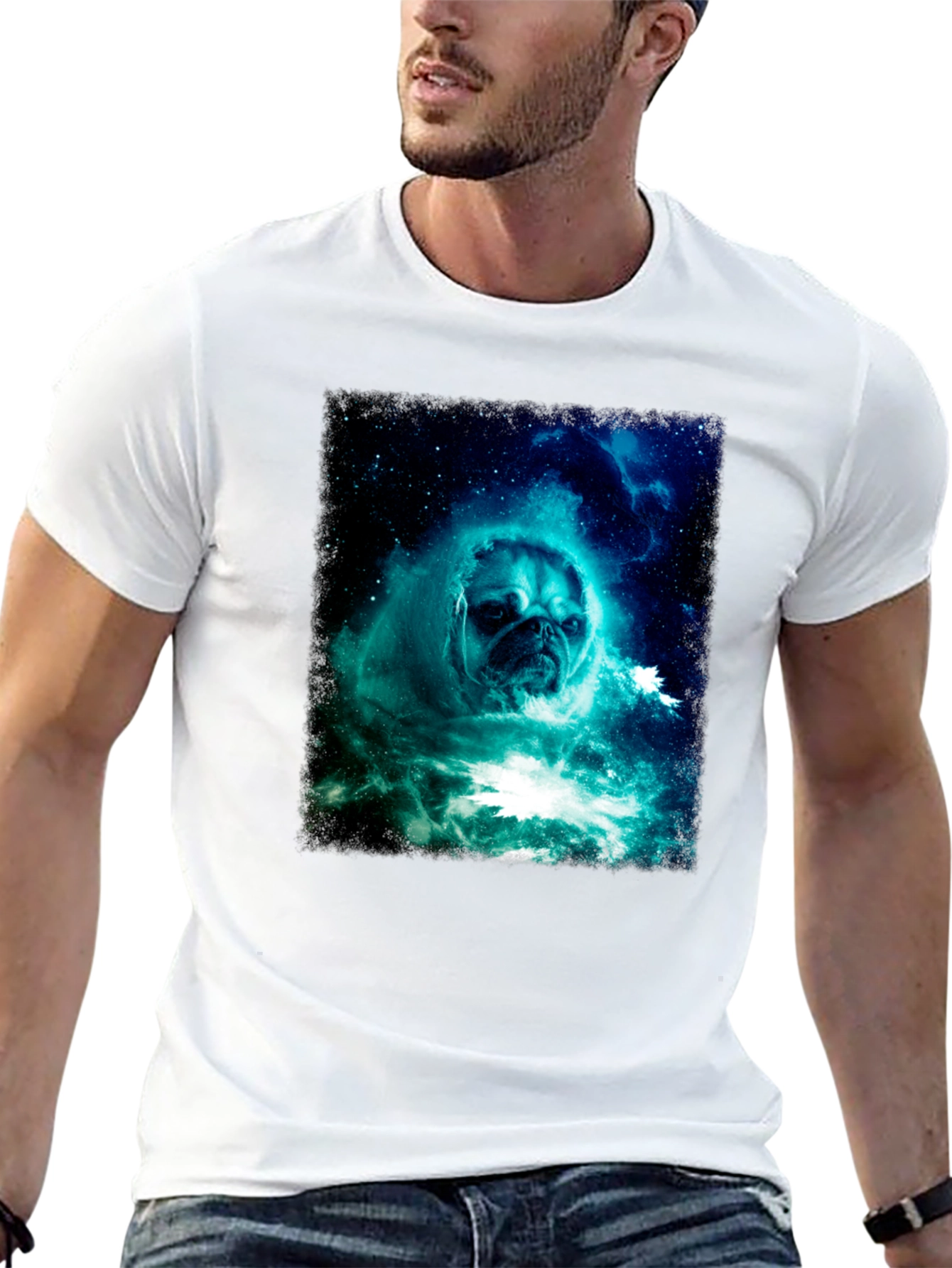 Cosmic Pug Graphic T-Shirt