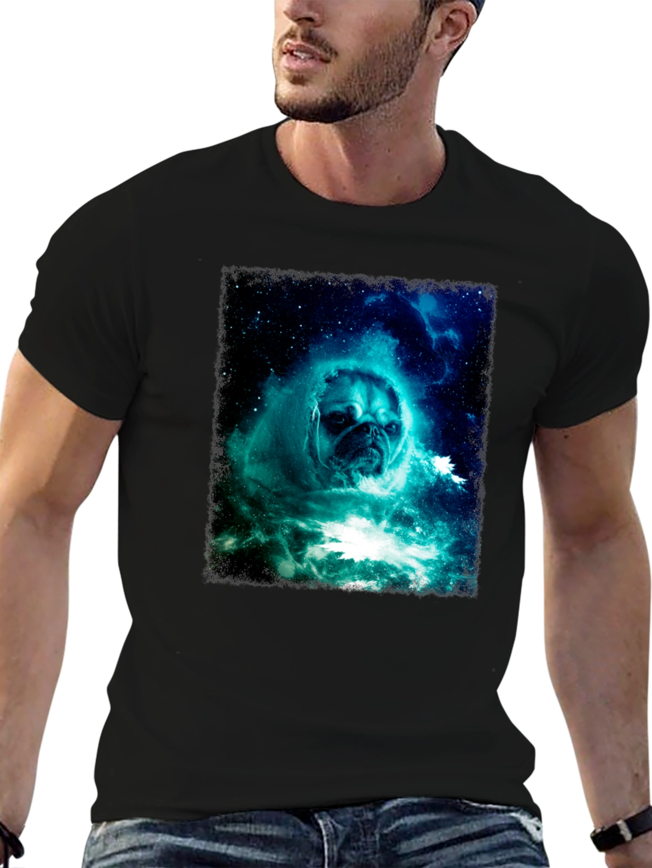 Cosmic Pug Graphic T-Shirt
