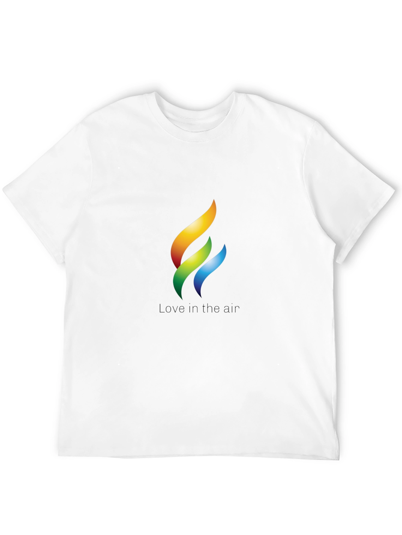 Rainbow Flame Graphic Black T-Shirt