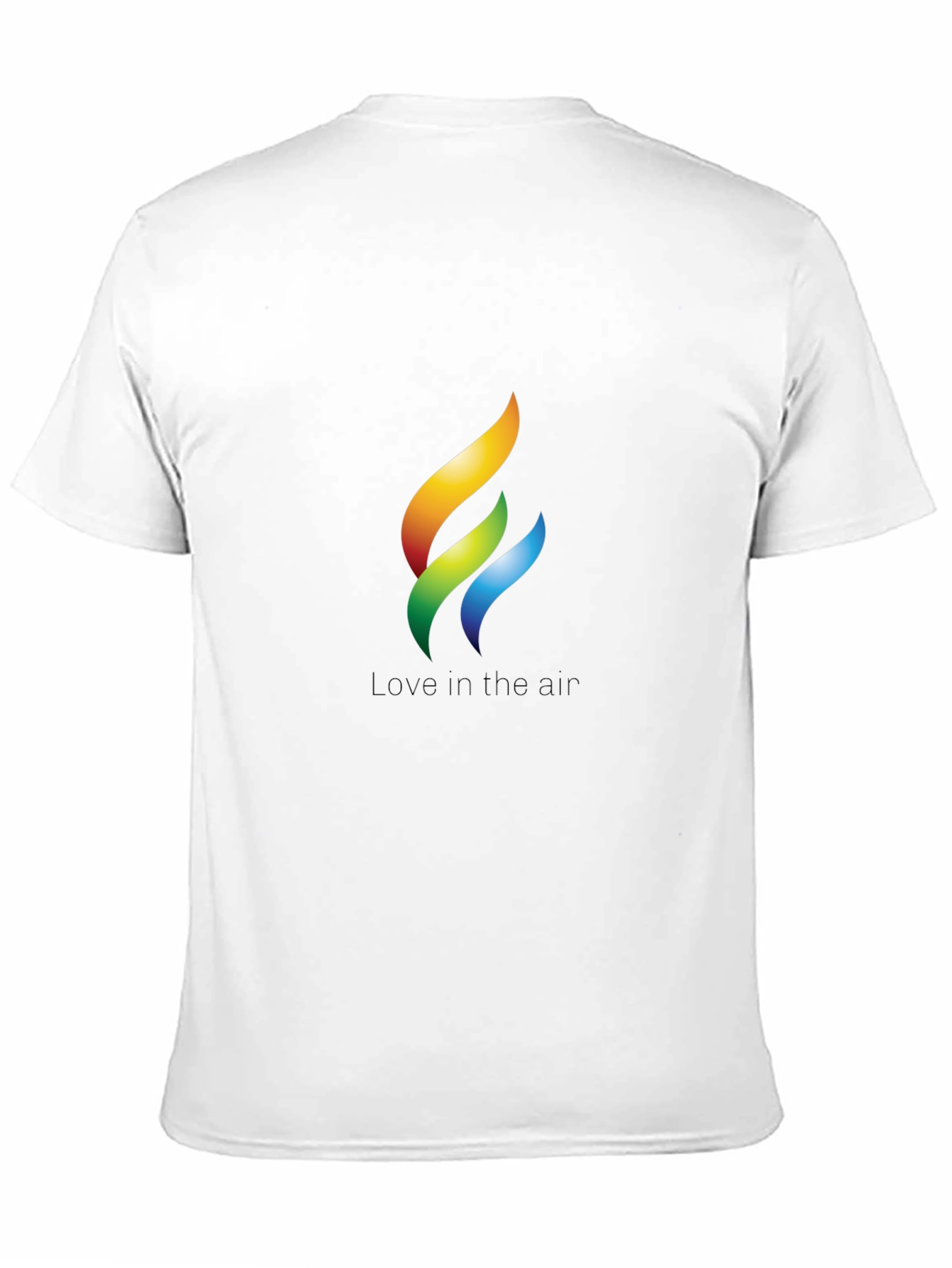 Rainbow Flame Graphic Black T-Shirt