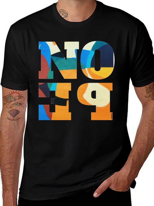 Abstract Art Tee: Colorful NO+19 Graphic T-Shirt
