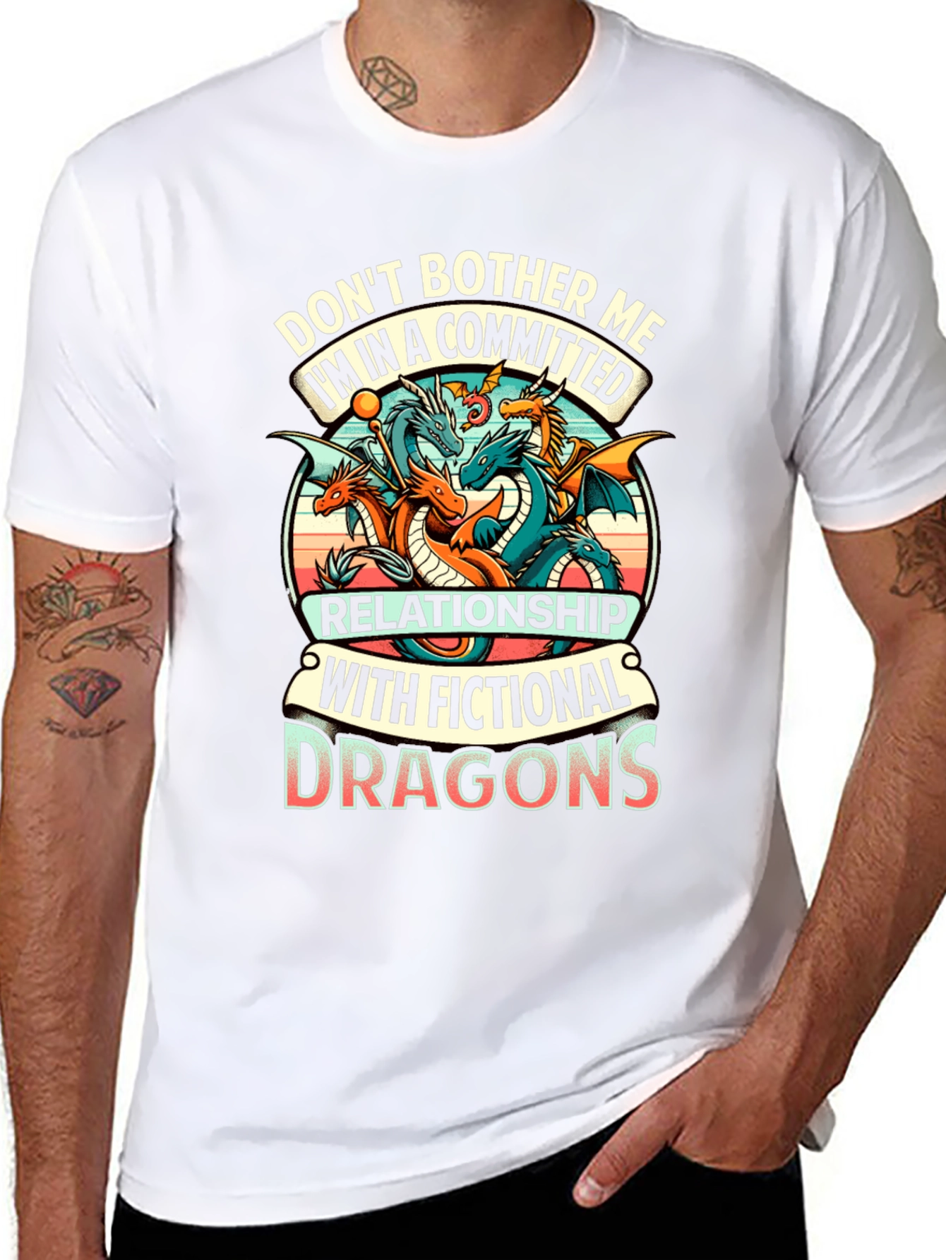 Fictional Dragons Graphic Tee - Gamer Shirt