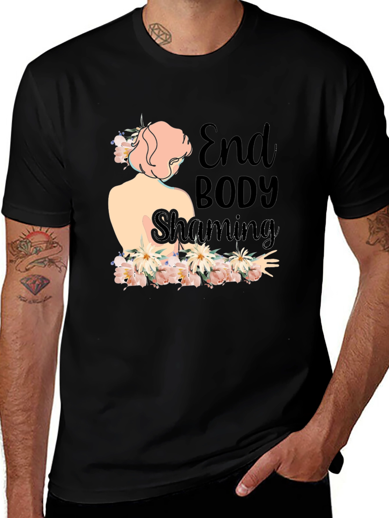 End Body Shaming Floral T-Shirt
