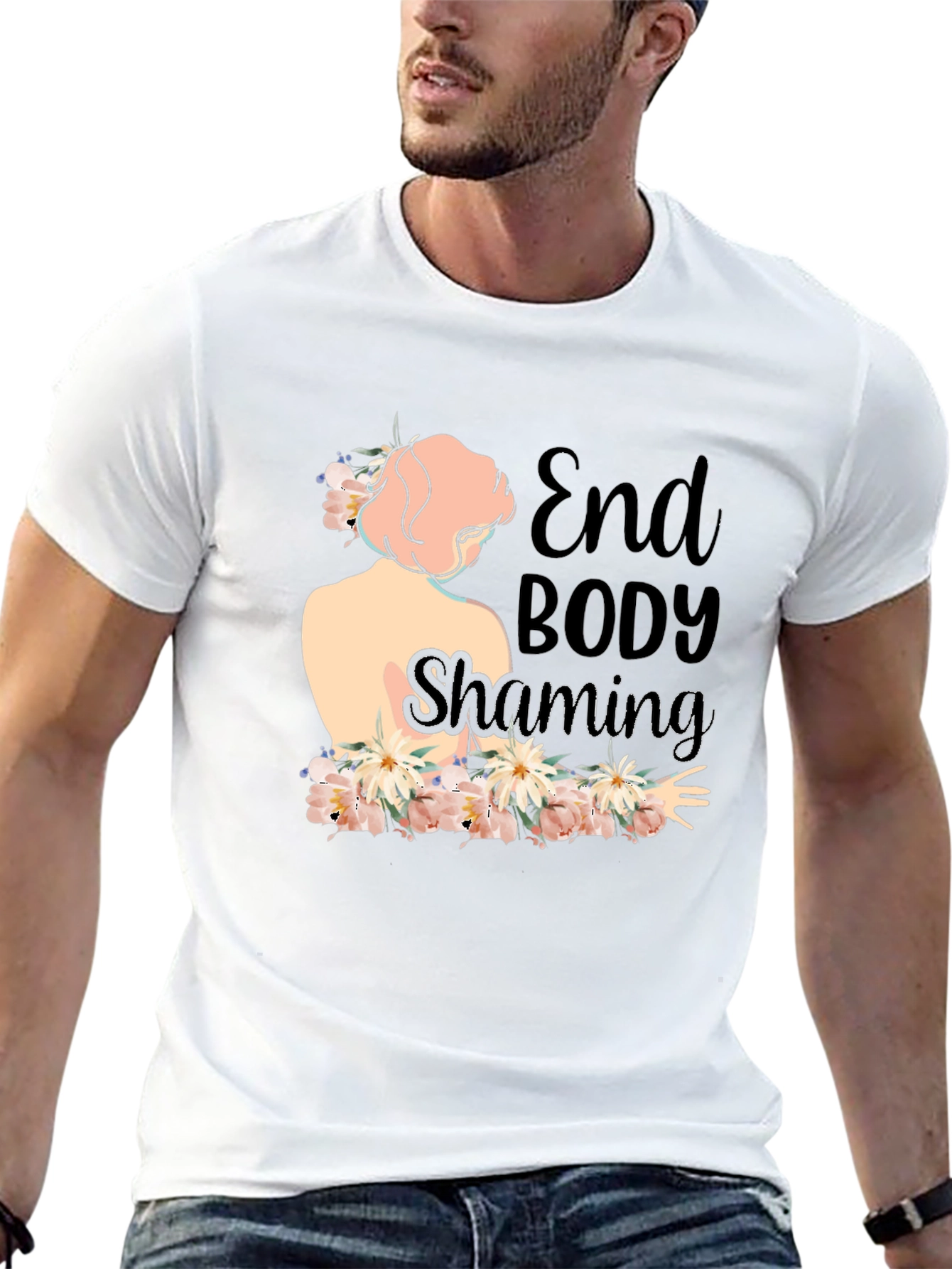 End Body Shaming Floral T-Shirt