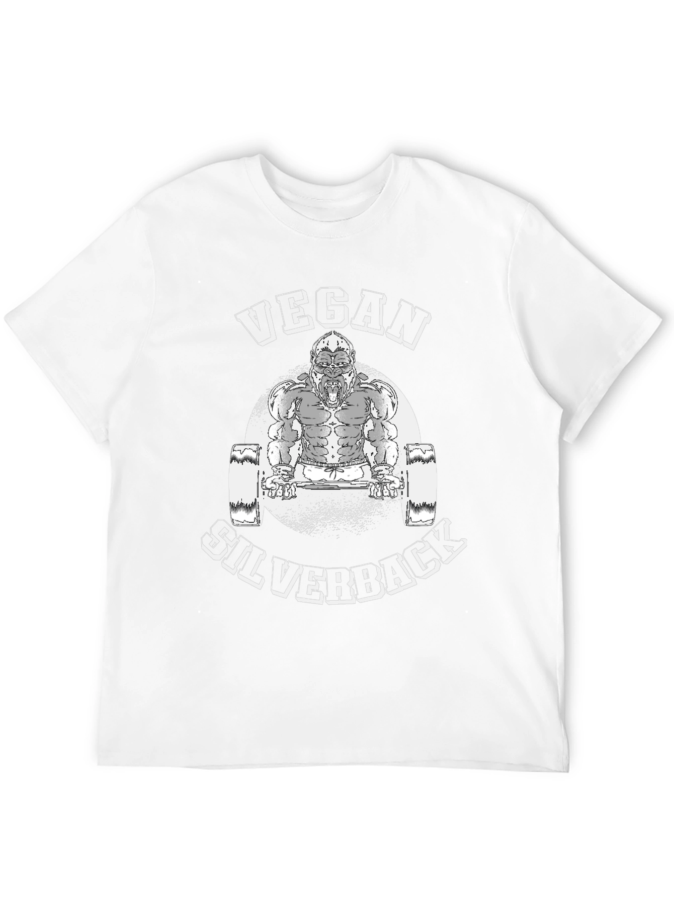 Vegan Silverback Gorilla Weightlifting T-Shirt