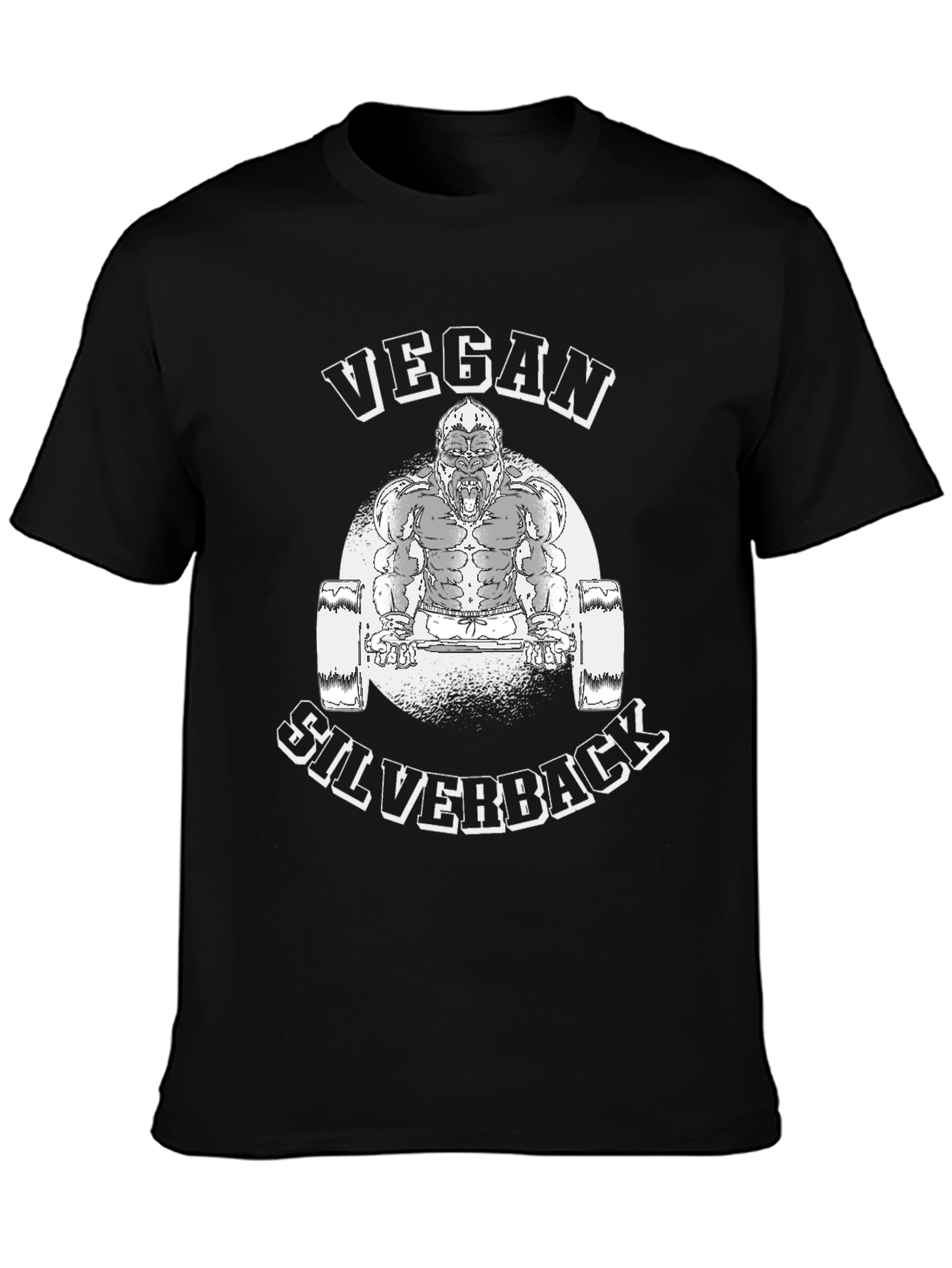 Vegan Silverback Gorilla Weightlifting T-Shirt