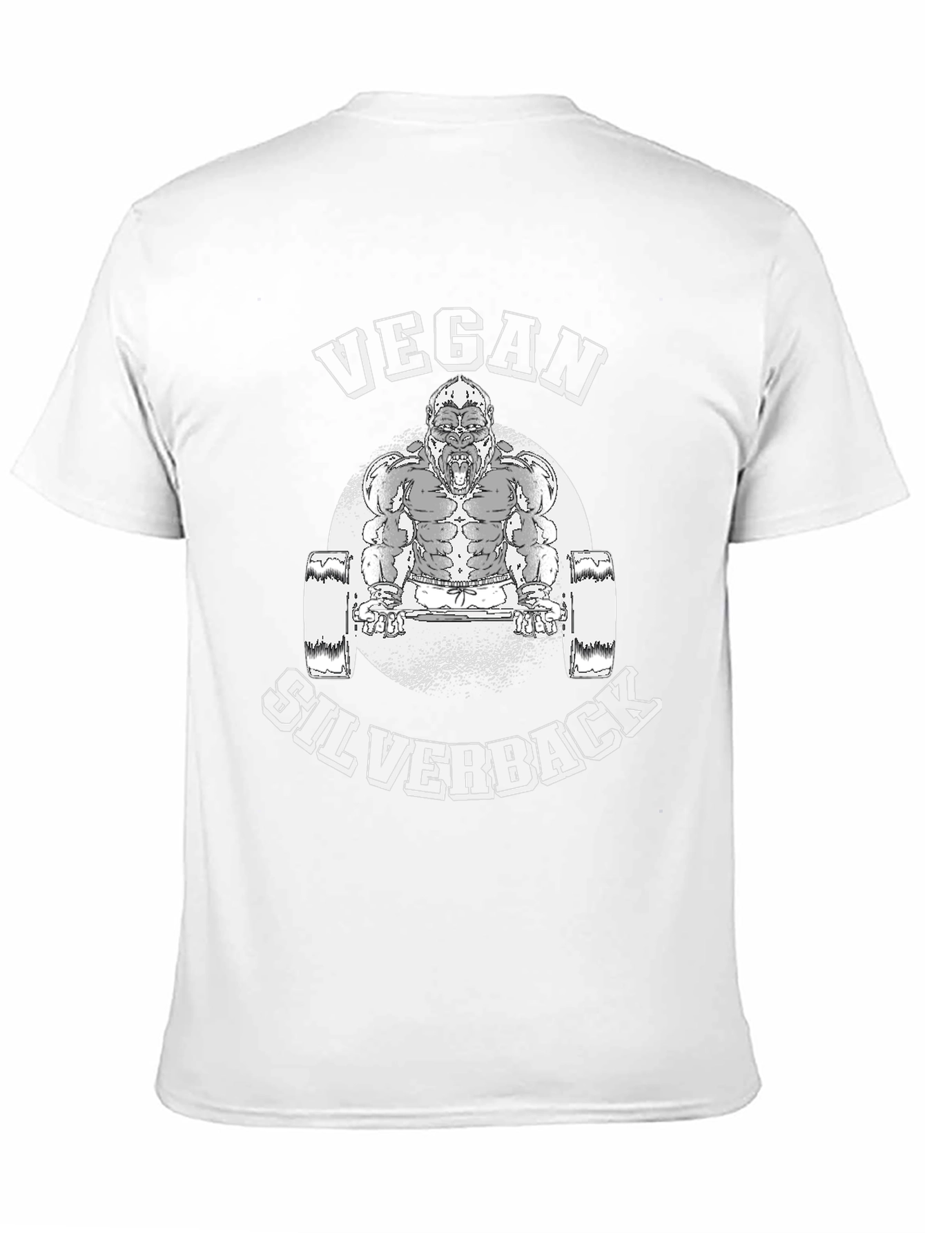 Vegan Silverback Gorilla Weightlifting T-Shirt
