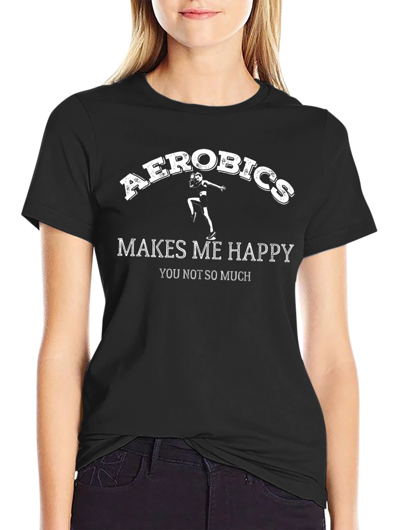 Aerobics Makes Me Happy Graphic T-Shirt