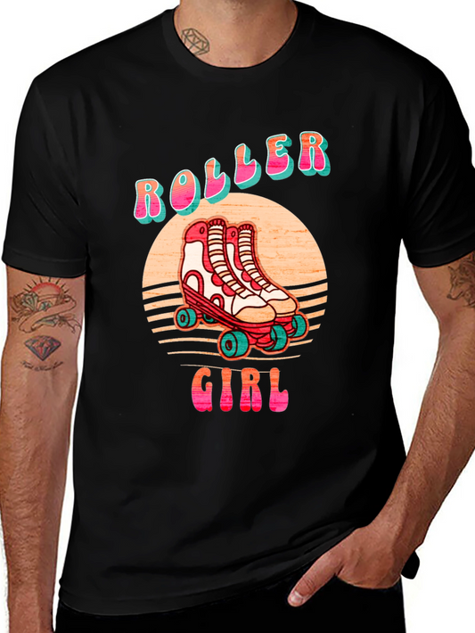 Retro Roller Girl T-Shirt - Vintage Skate Design
