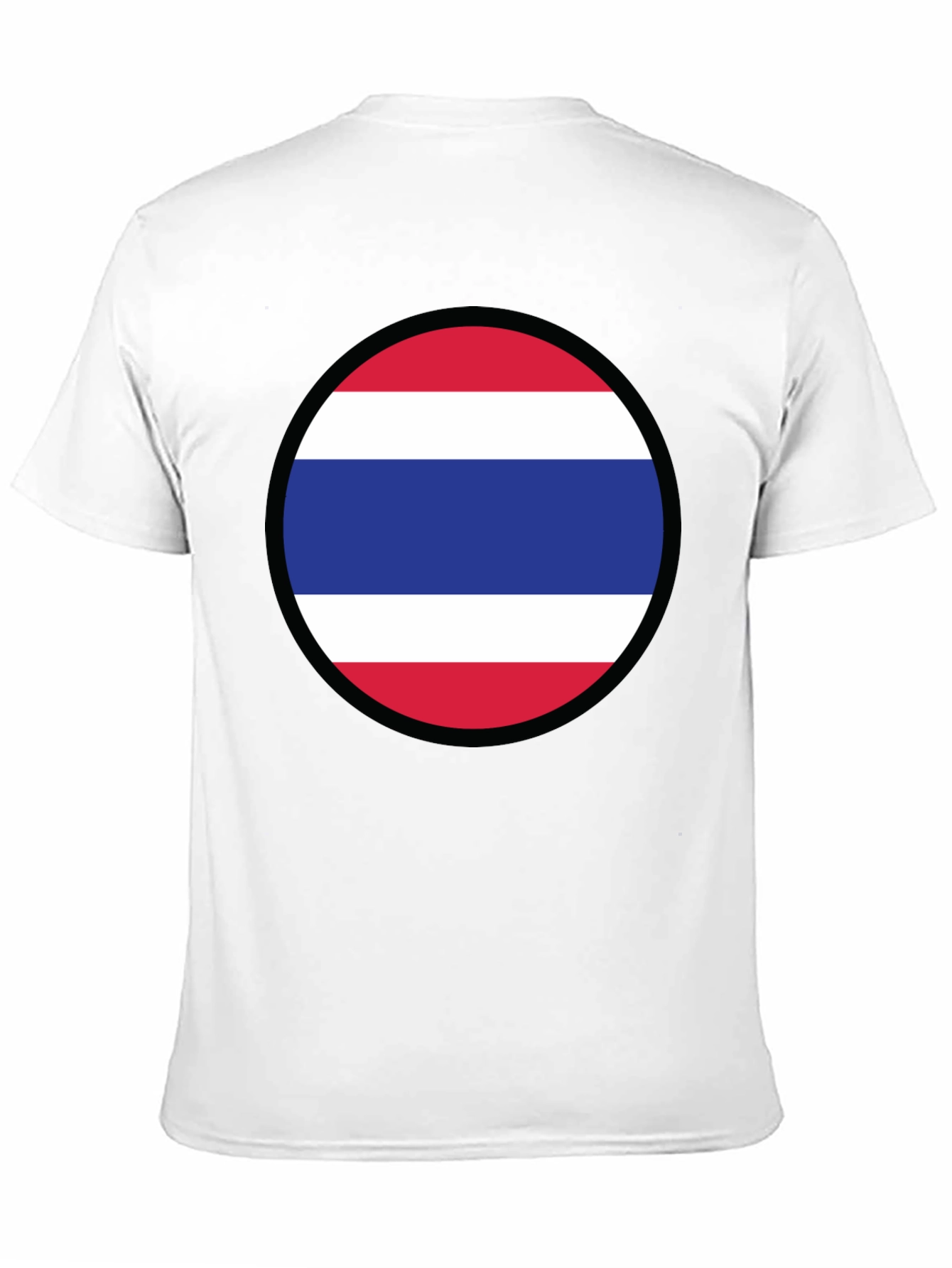 Thailand Flag T-Shirt - Black Crew Neck Tee