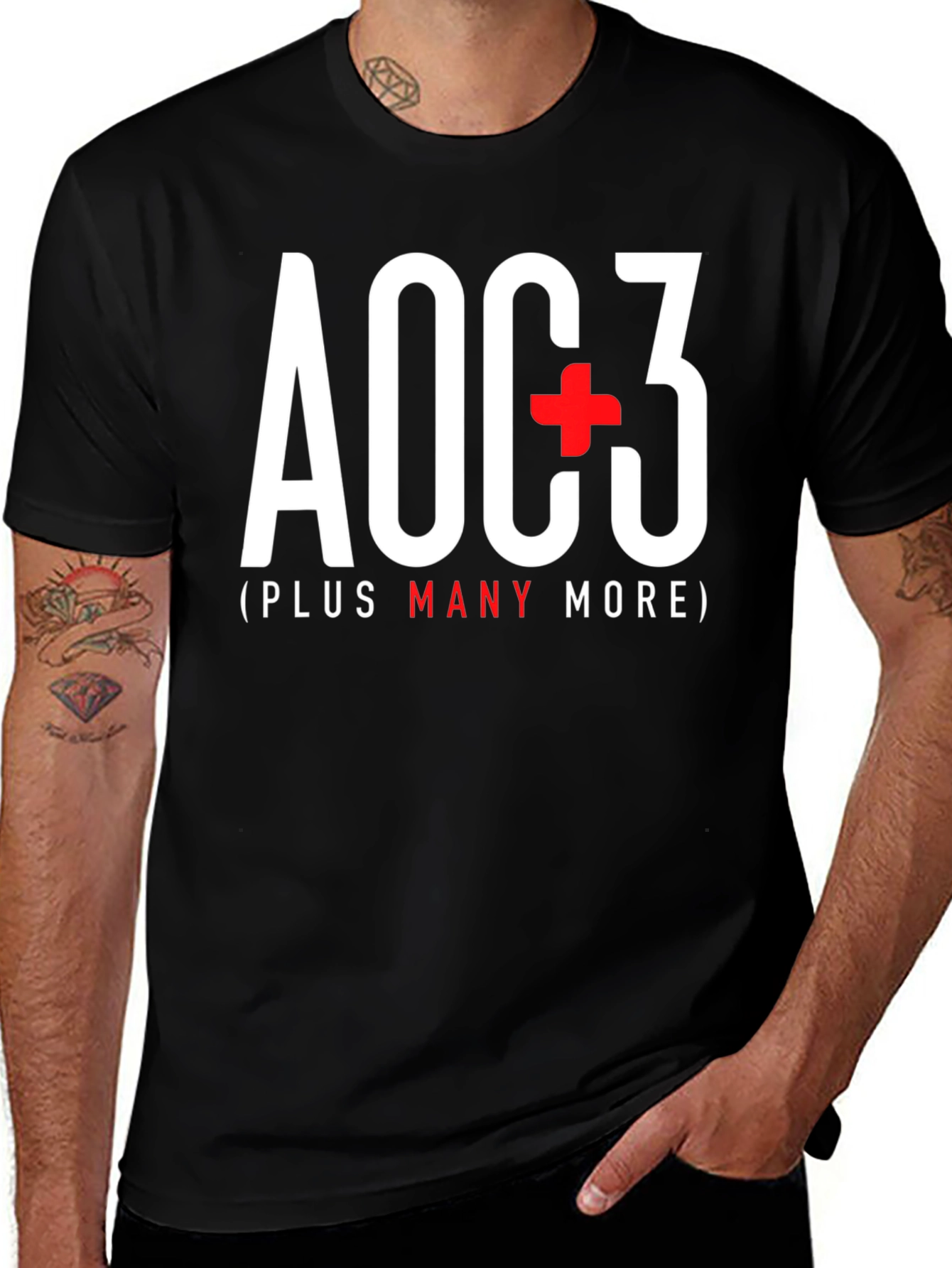 AOC+3 T-Shirt - Political Statement Tee