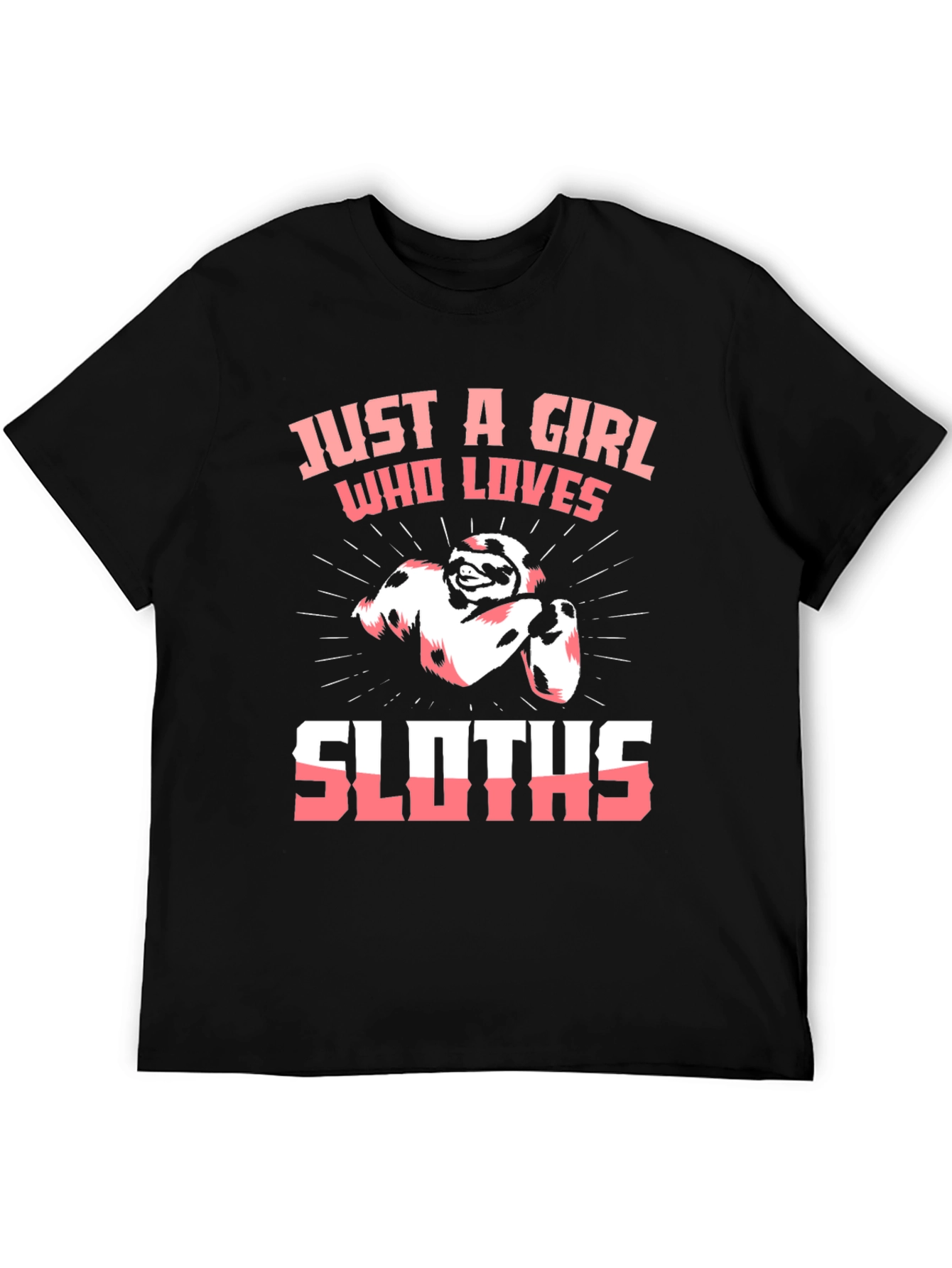 Girl Who Loves Sloths Graphic Tee