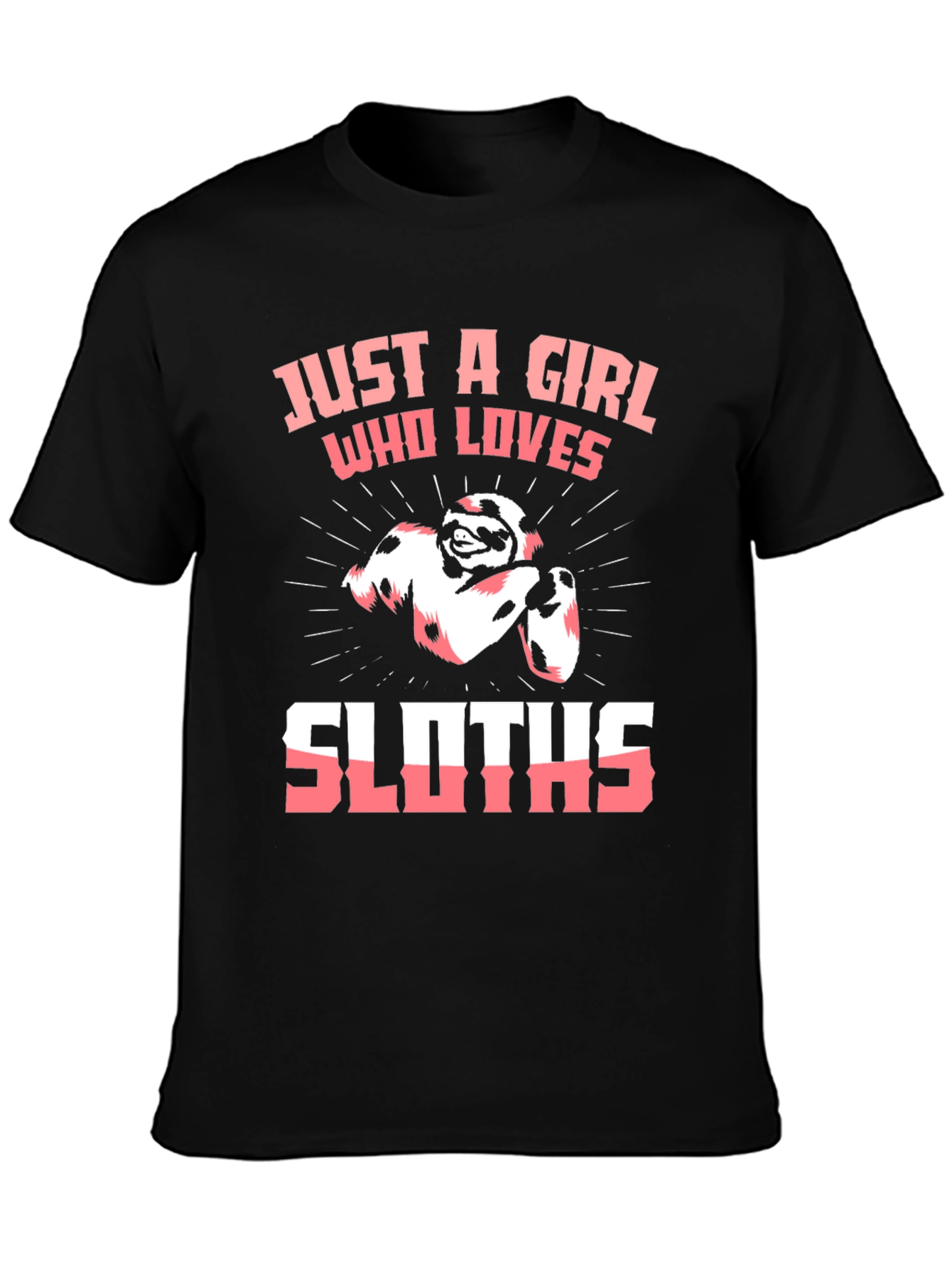 Girl Who Loves Sloths Graphic Tee