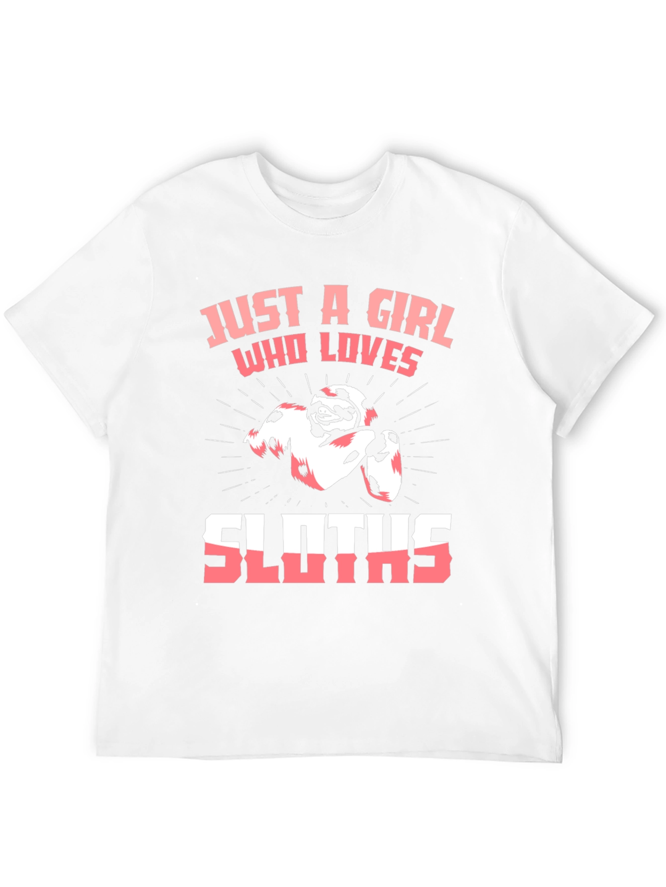 Girl Who Loves Sloths Graphic Tee