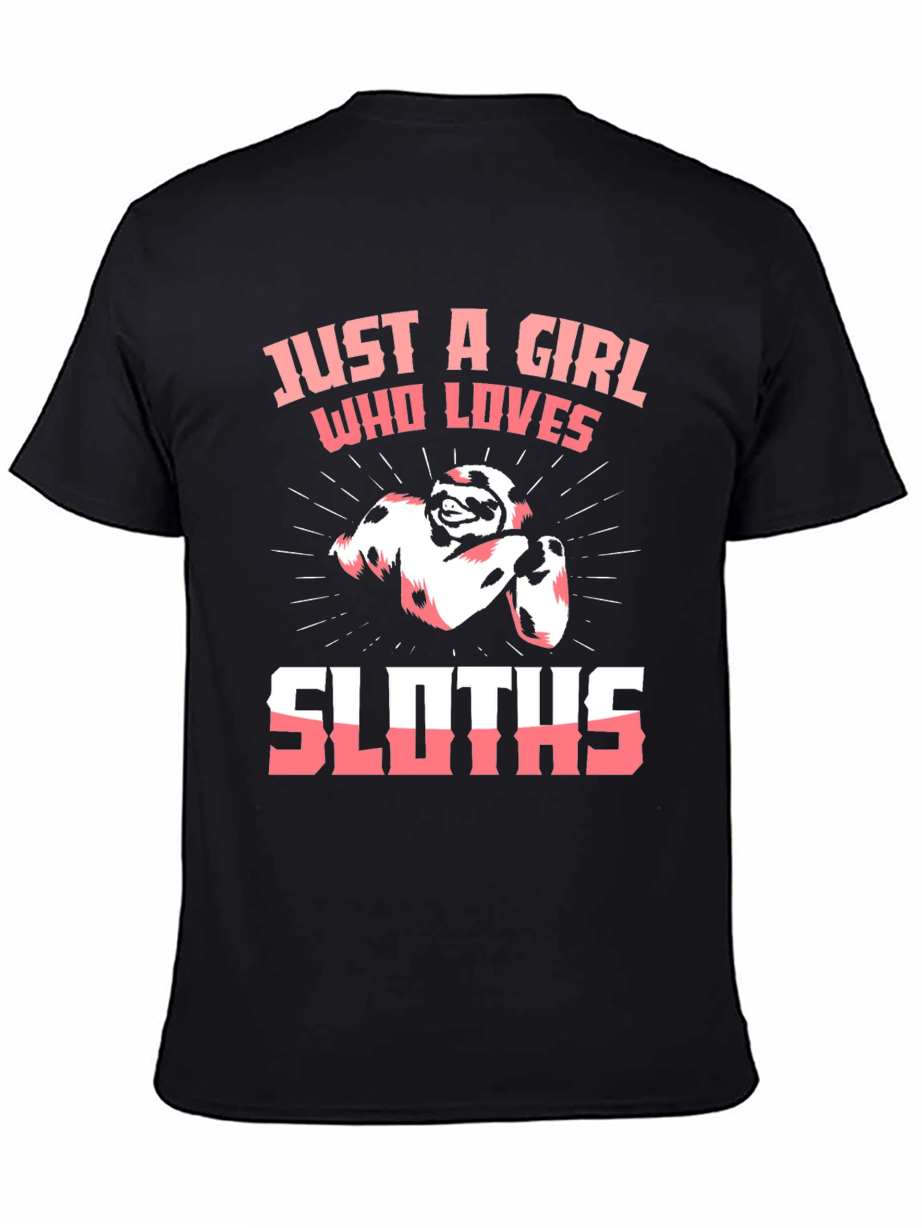 Girl Who Loves Sloths Graphic Tee