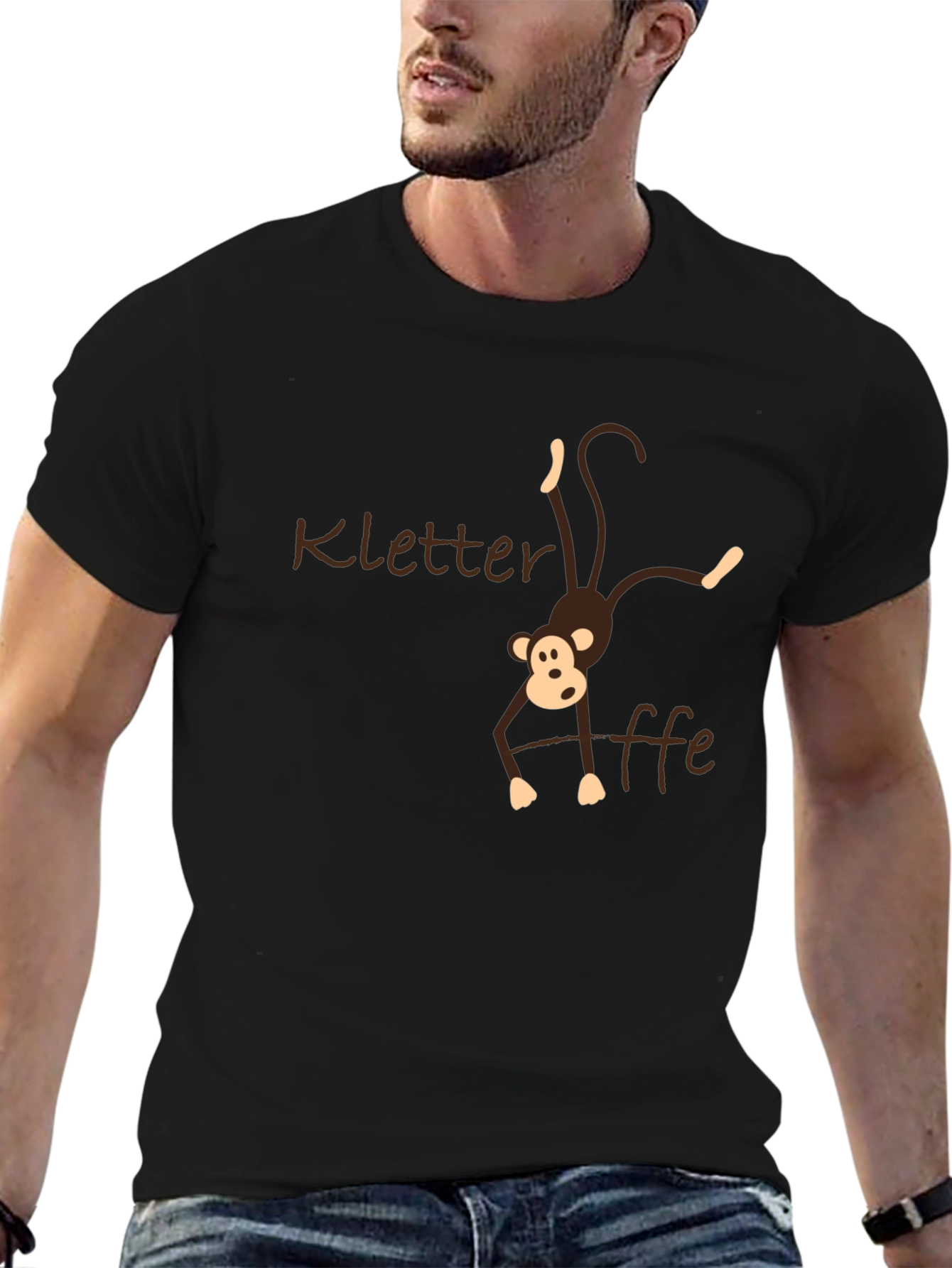 Kletteraffe Monkey Black T-Shirt - Climbing Ape Tee