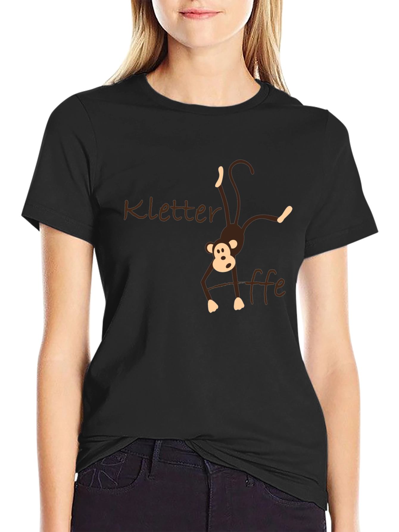 Kletteraffe Monkey Black T-Shirt - Climbing Ape Tee