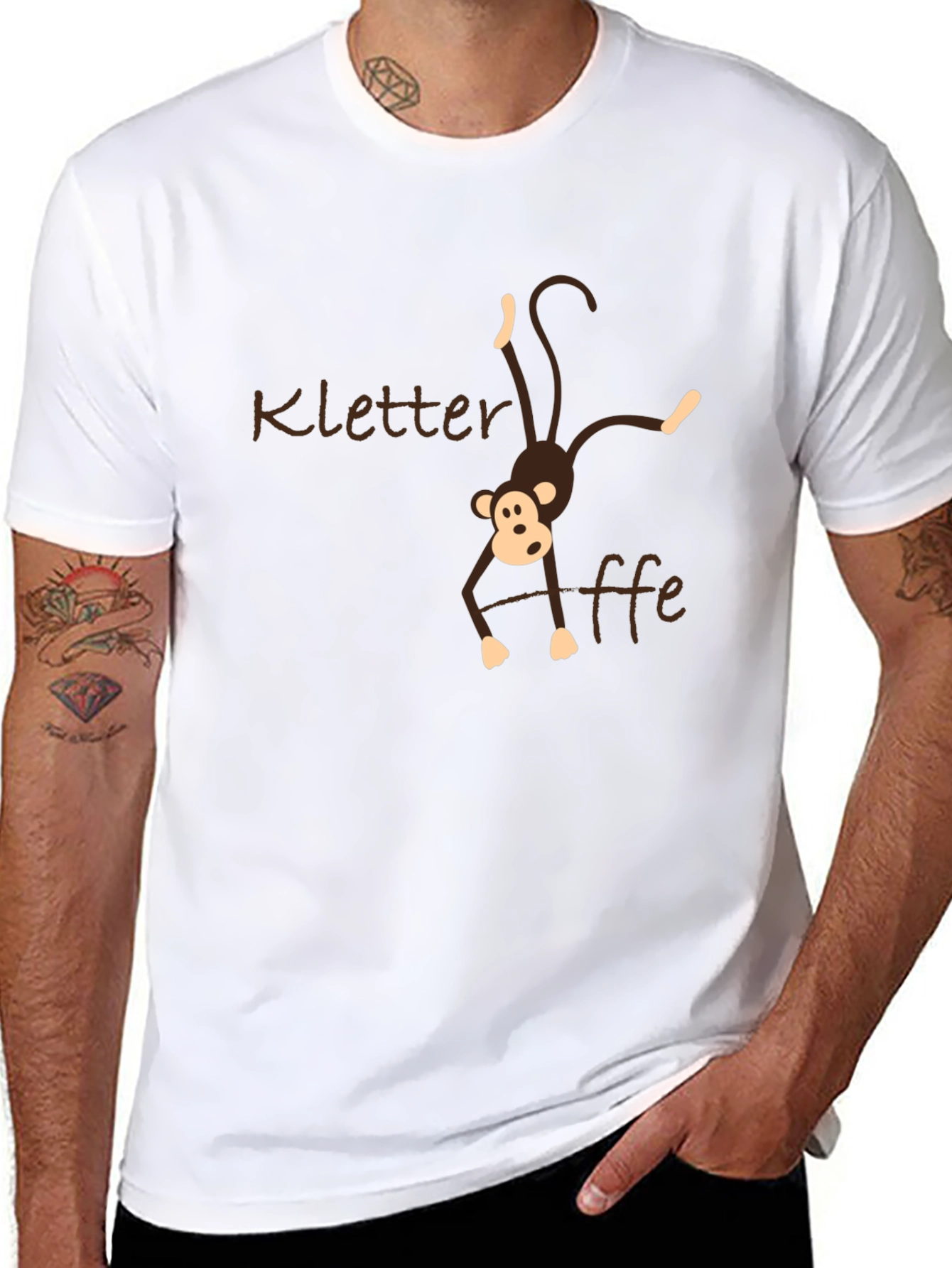 Kletteraffe Monkey Black T-Shirt - Climbing Ape Tee