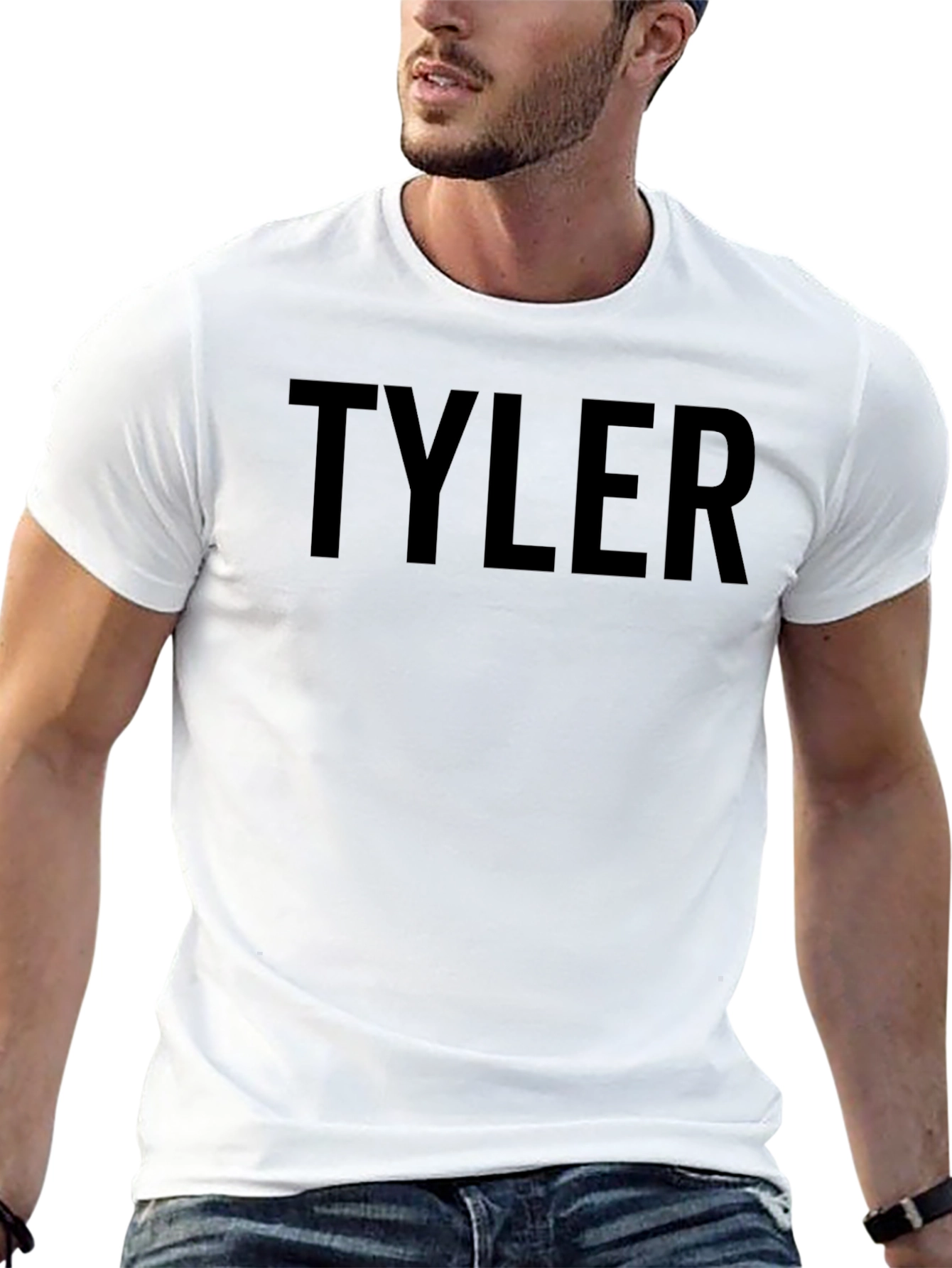 TYLER Graphic Tee - Modern Black Crewneck T-Shirt