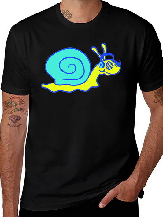 Cool Snail Graphic Tee - Quirky Cartoon Shirt