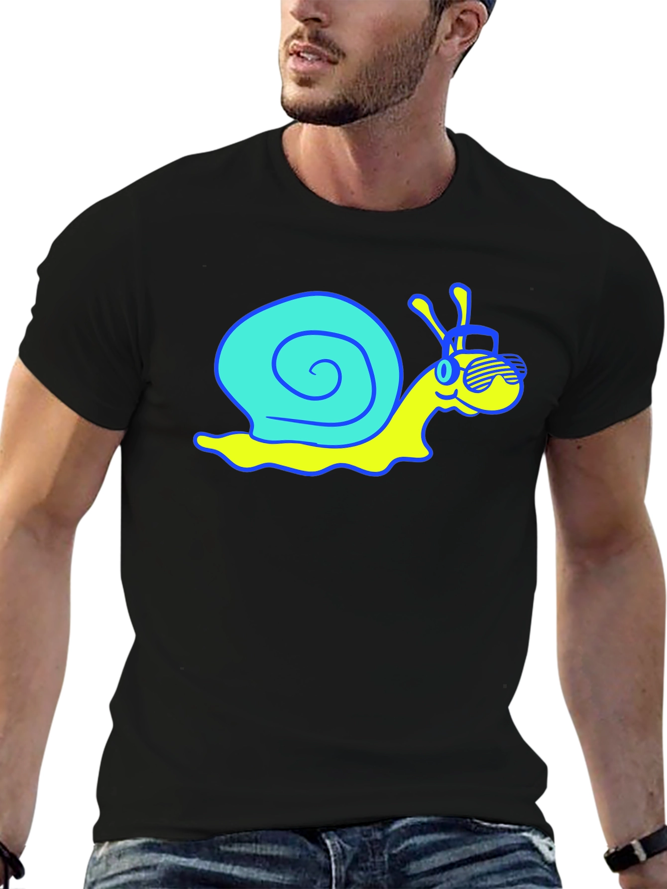 Cool Snail Graphic Tee - Quirky Cartoon Shirt