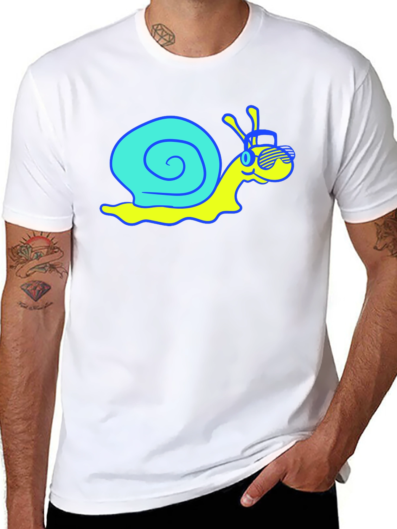 Cool Snail Graphic Tee - Quirky Cartoon Shirt