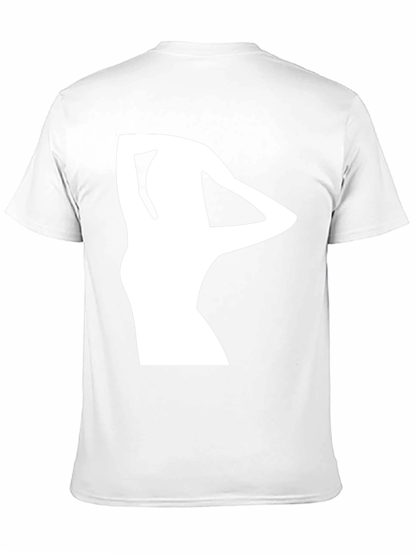 Black T-Shirt with White Silhouette Graphic