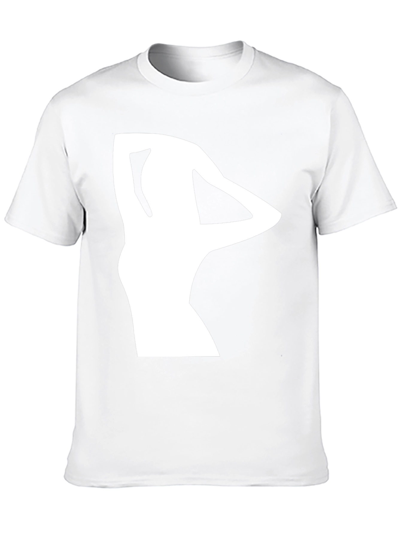 Black T-Shirt with White Silhouette Graphic