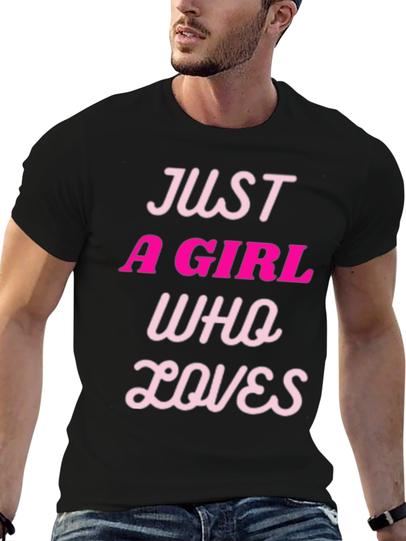 Just a Girl Who Loves T-Shirt - Black