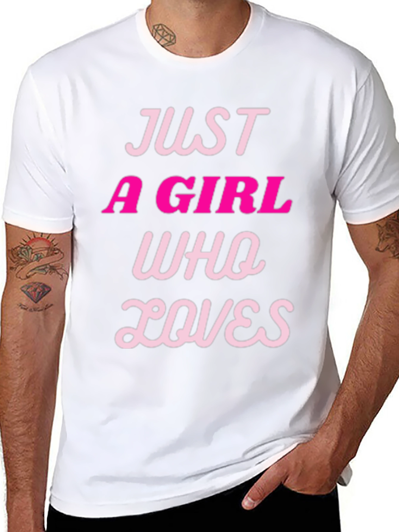 Just a Girl Who Loves T-Shirt - Black