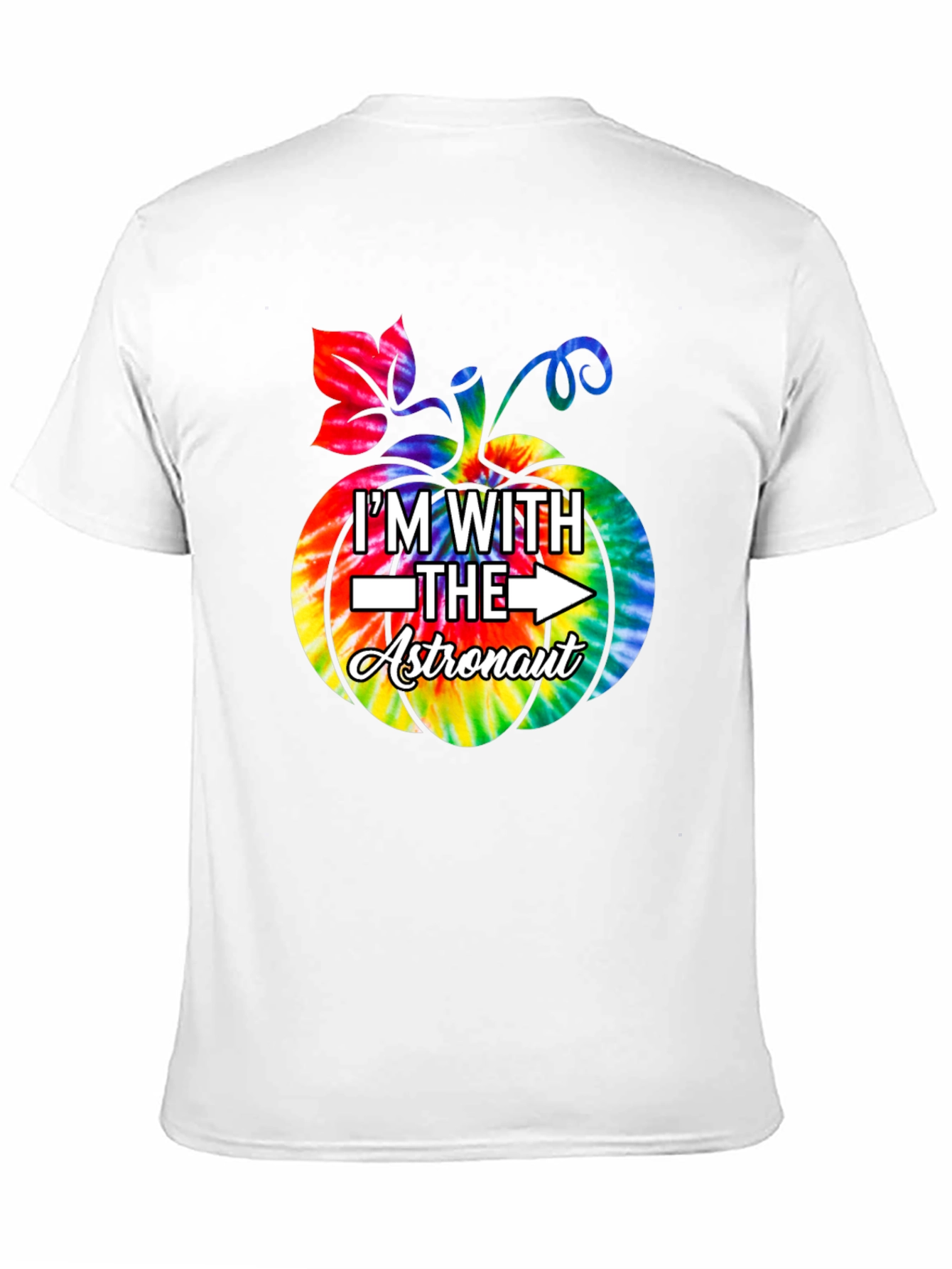 Im With The Astronaut Halloween Pumpkin Tie-Dye T-Shirt