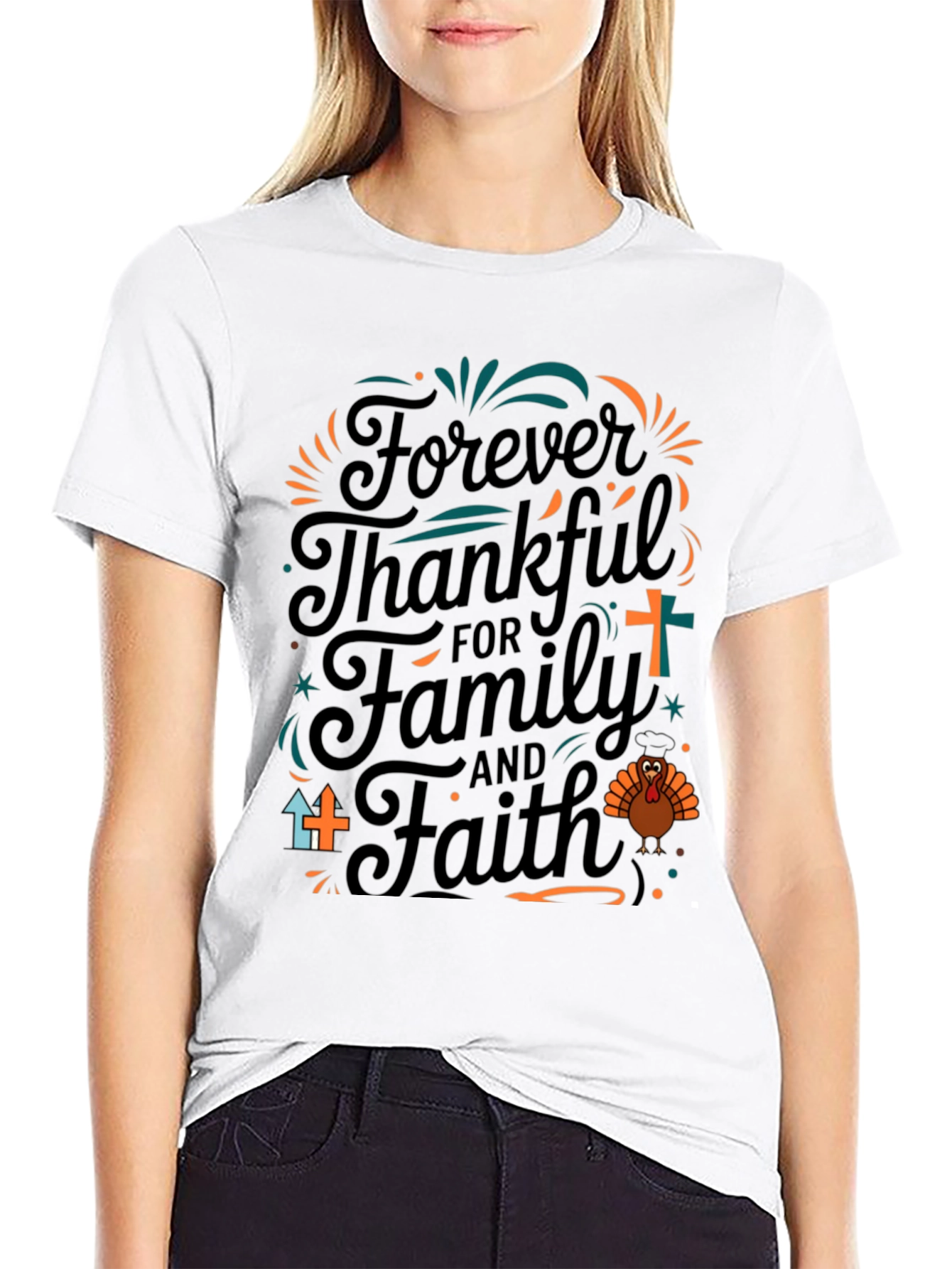 Thankful Family Faith Thanksgiving T-Shirt
