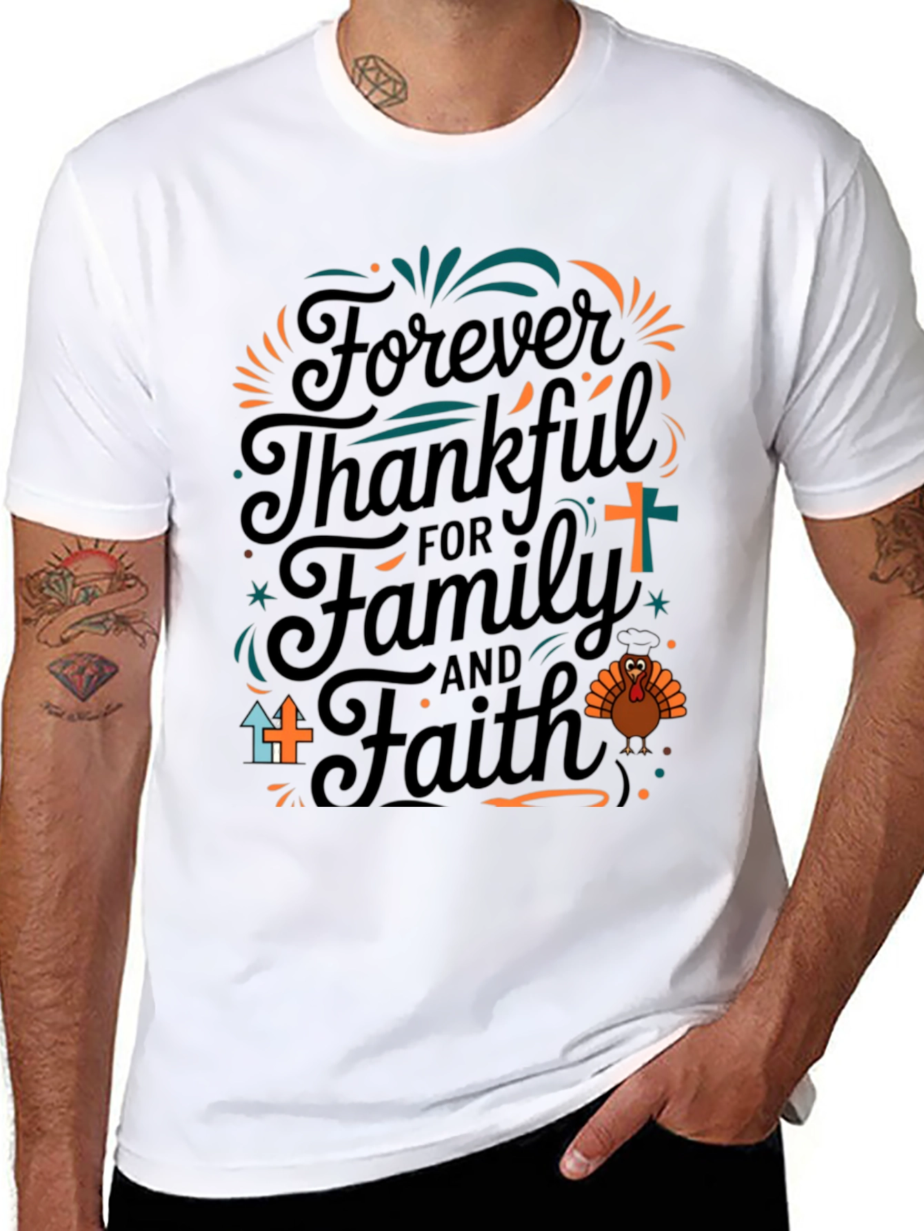 Thankful Family Faith Thanksgiving T-Shirt