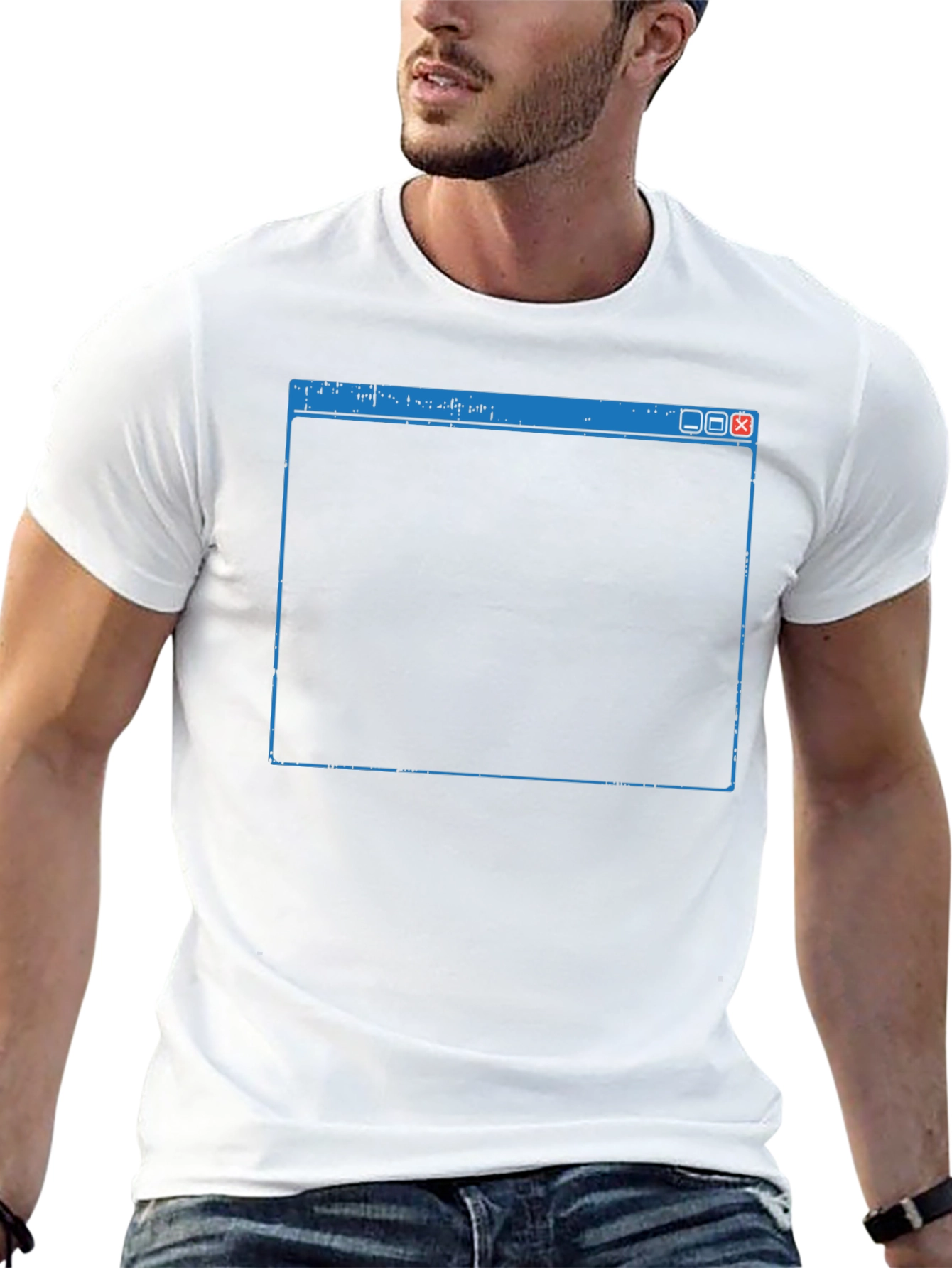 Retro Windows Screen Black T-Shirt