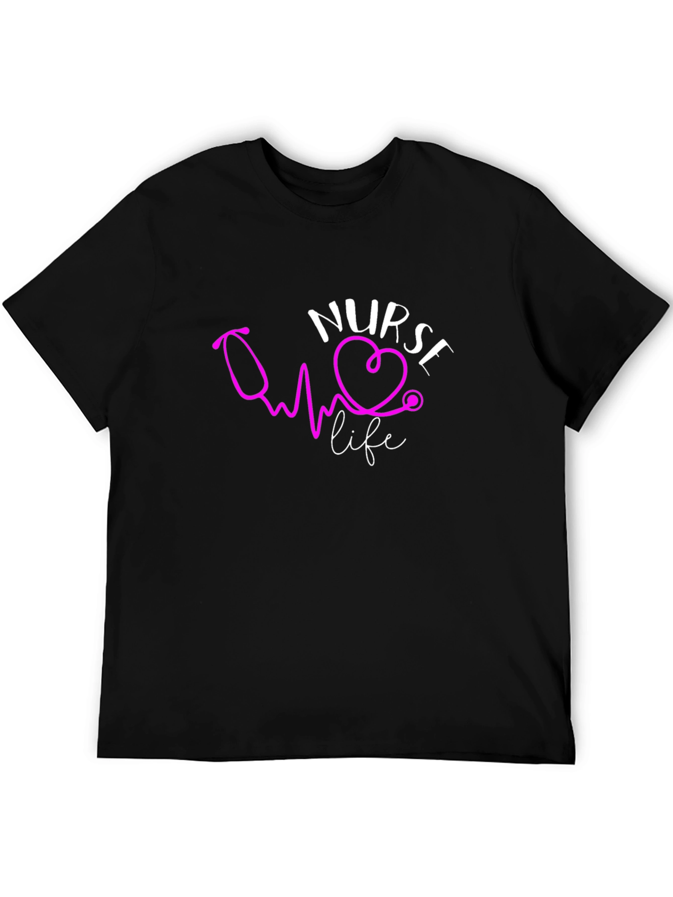 Nurse Life T-Shirt - Heartbeat Stethoscope Design