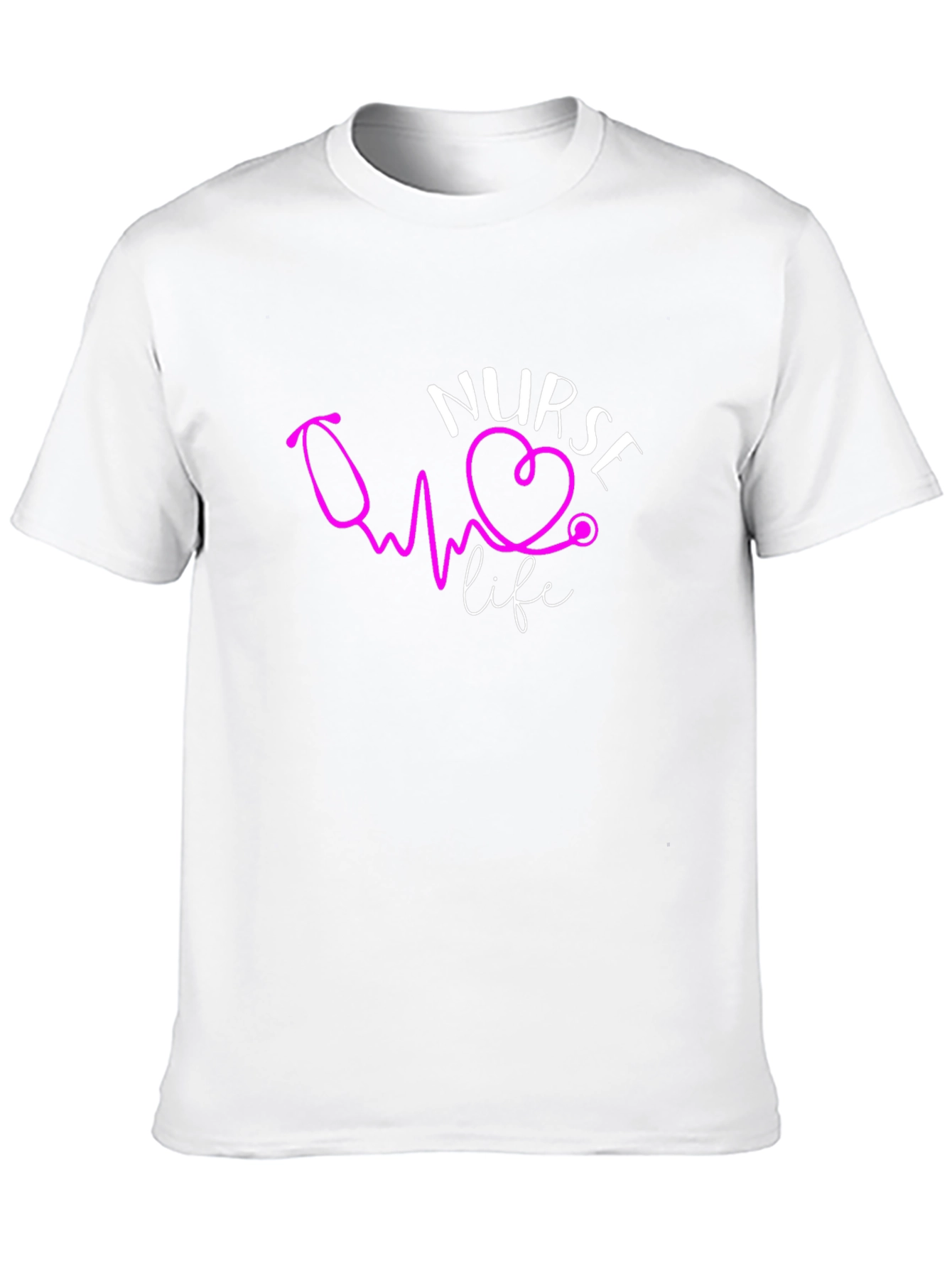 Nurse Life T-Shirt - Heartbeat Stethoscope Design