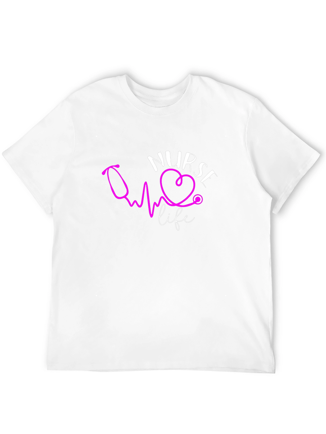 Nurse Life T-Shirt - Heartbeat Stethoscope Design