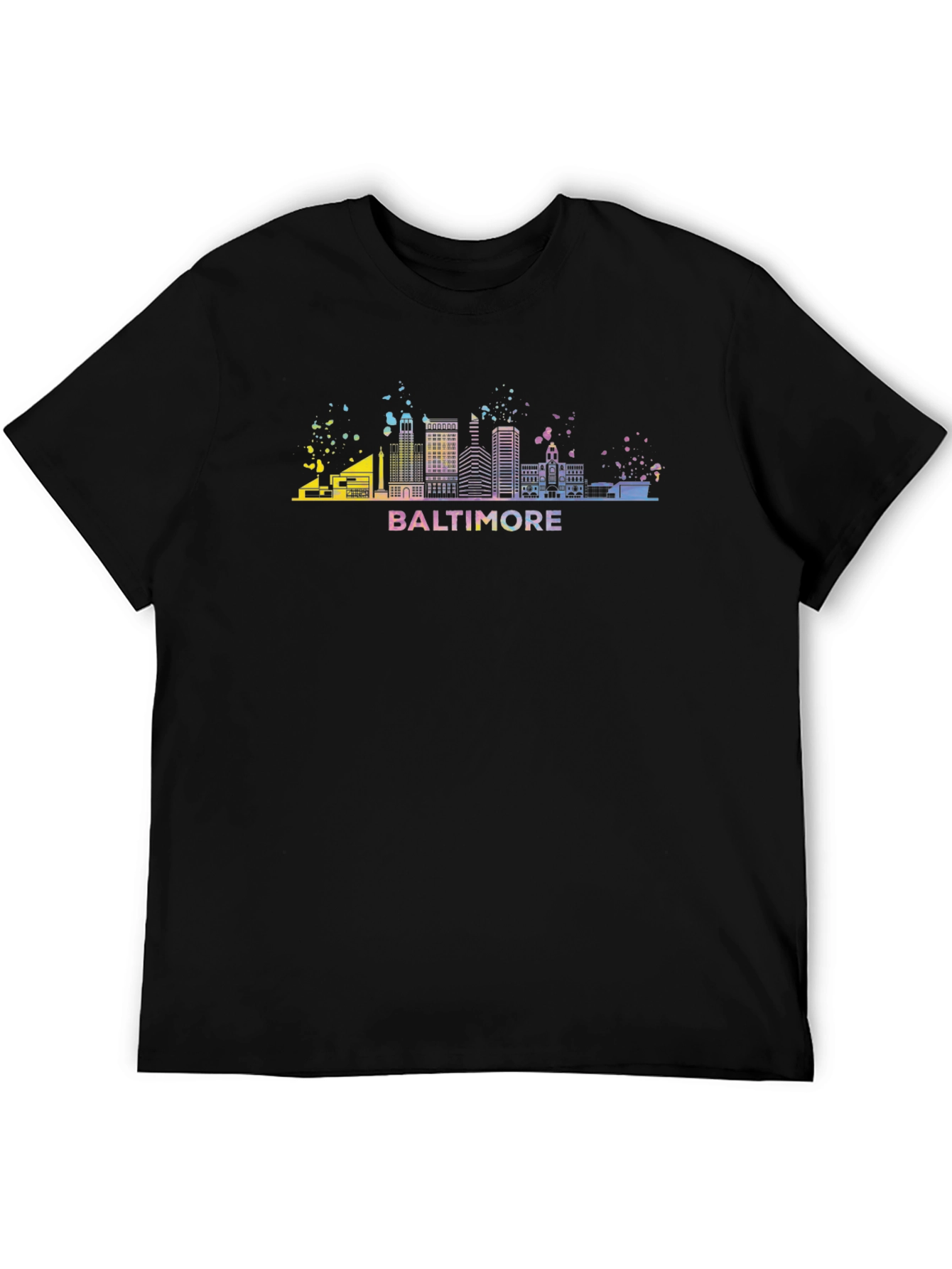 Baltimore Skyline Graphic Tee - Mens Black T-Shirt