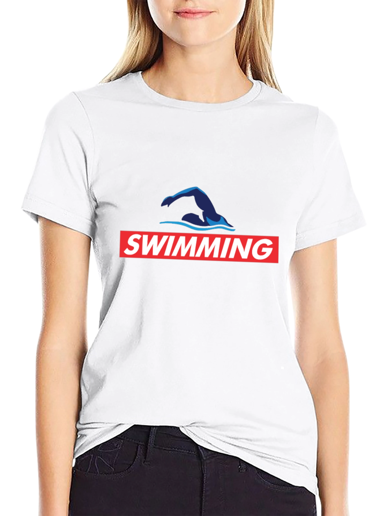 Swimming T-Shirt - Swim Cap Graphic Tee