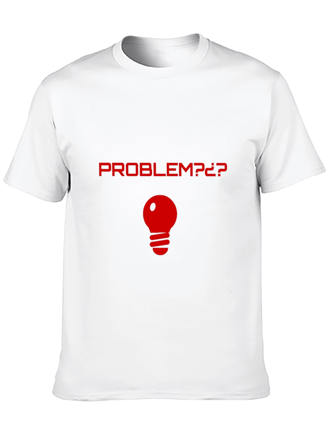 Problem Light Bulb Graphic T-Shirt - Novelty Tee