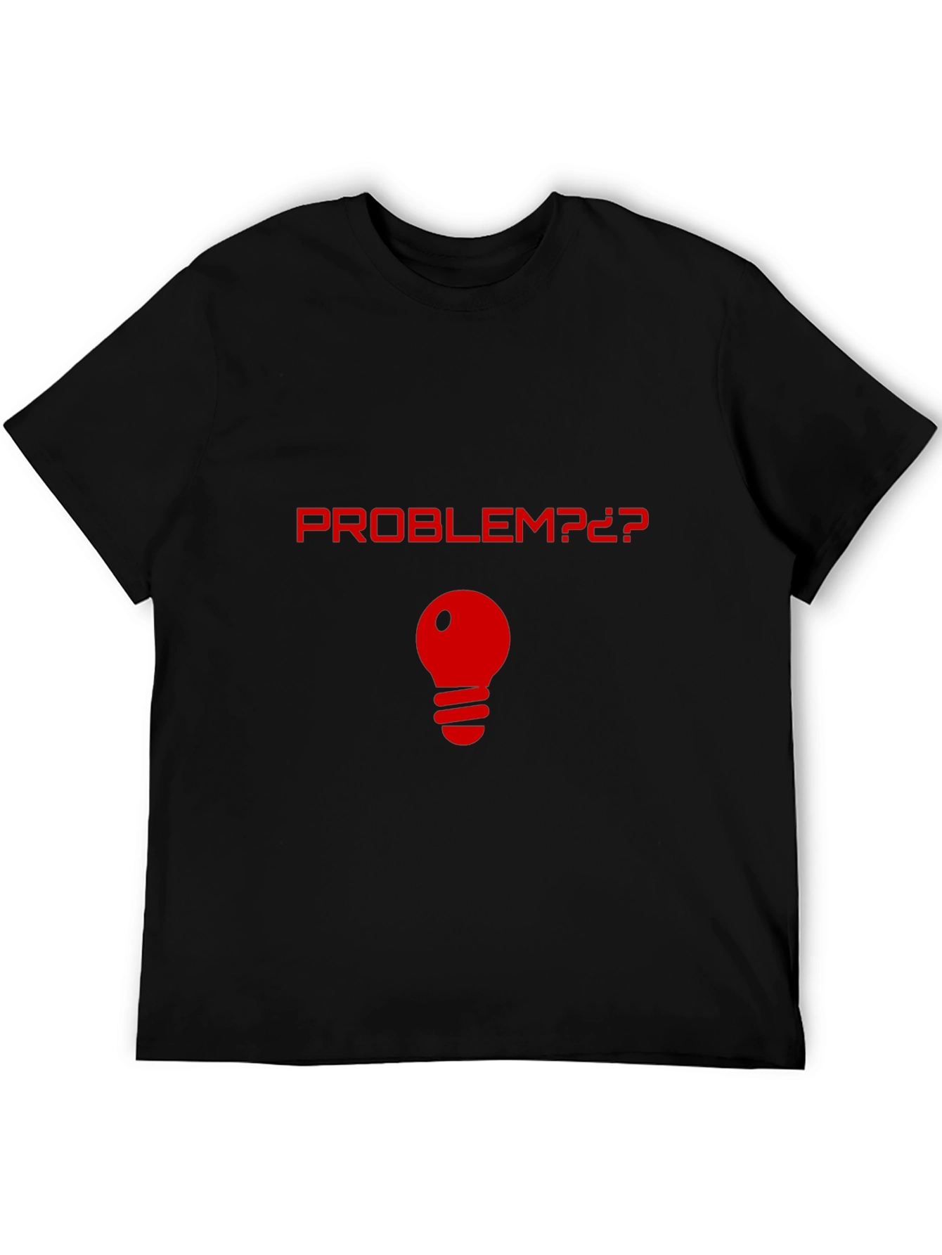 Problem Light Bulb Graphic T-Shirt - Novelty Tee