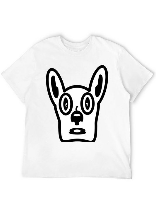 Dog Graphic Print Black T-Shirt