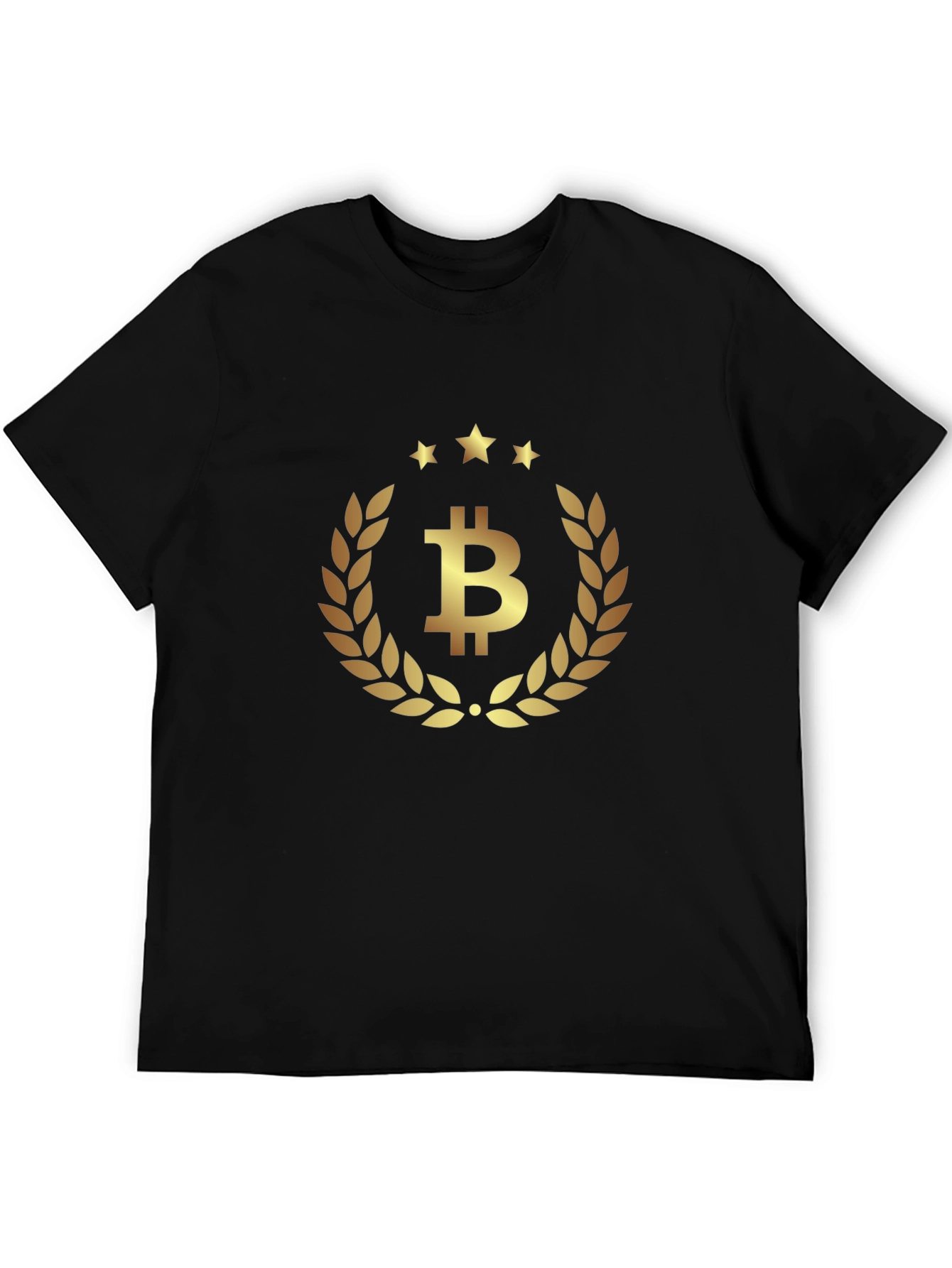 Bitcoin Laurel Wreath Graphic Tee - Crypto Currency
