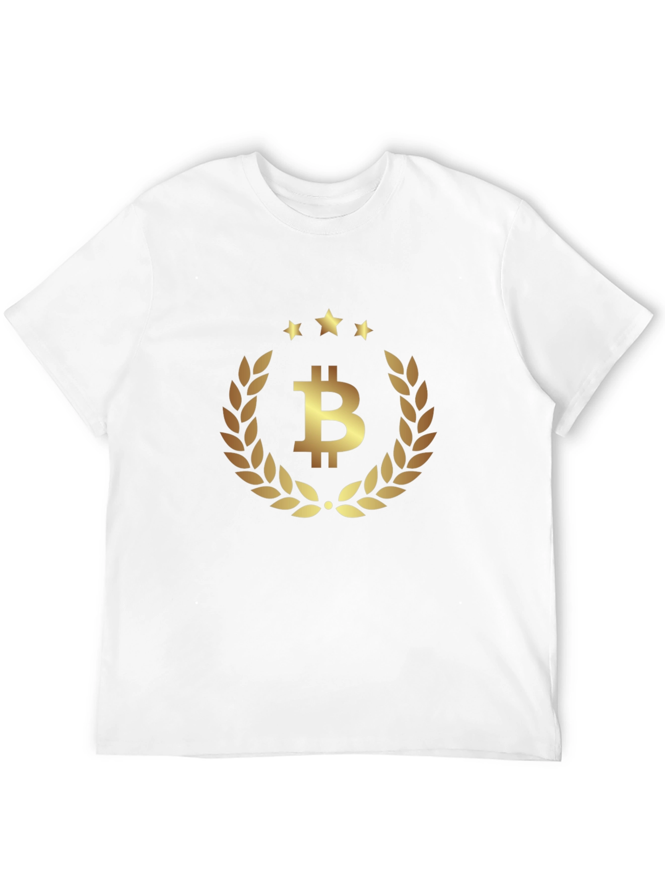 Bitcoin Laurel Wreath Graphic Tee - Crypto Currency