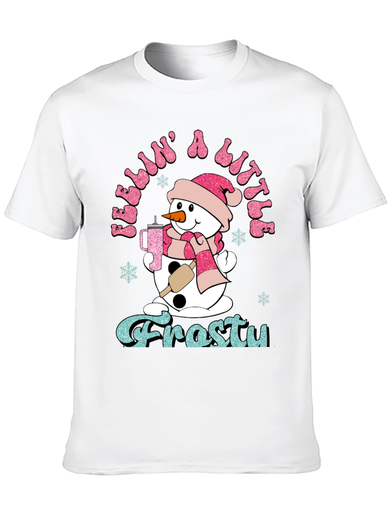 Feelin a Little Frosty Snowman Graphic Tee